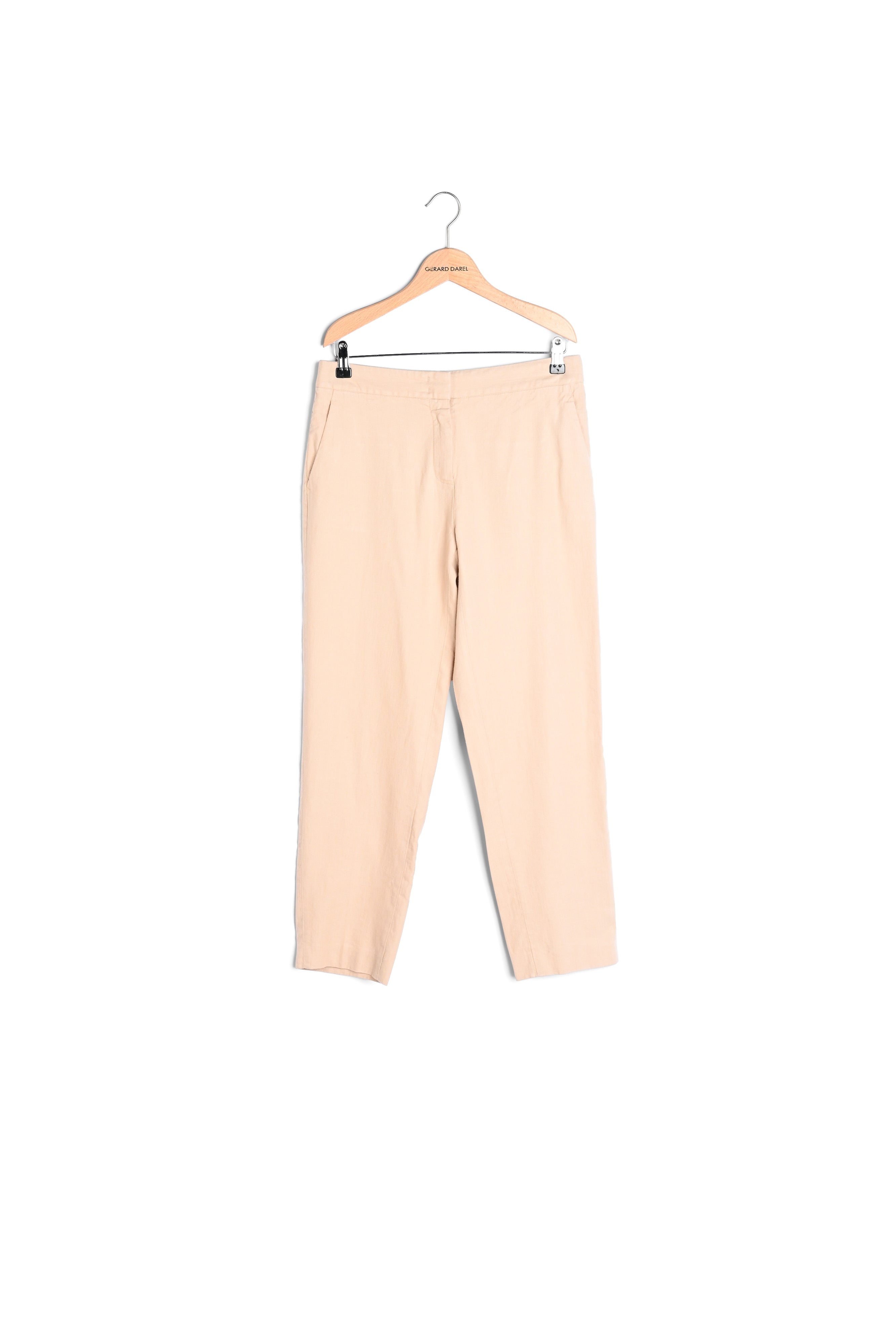MANELLE - Pantalon droit 7/8 en lin et coton Faume - seconde main