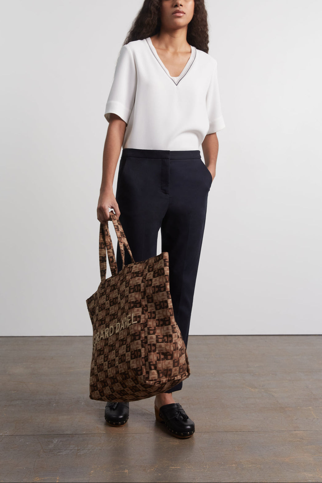 Pantalon droit en coton et dos élastiqué - ELGA Faume - seconde main