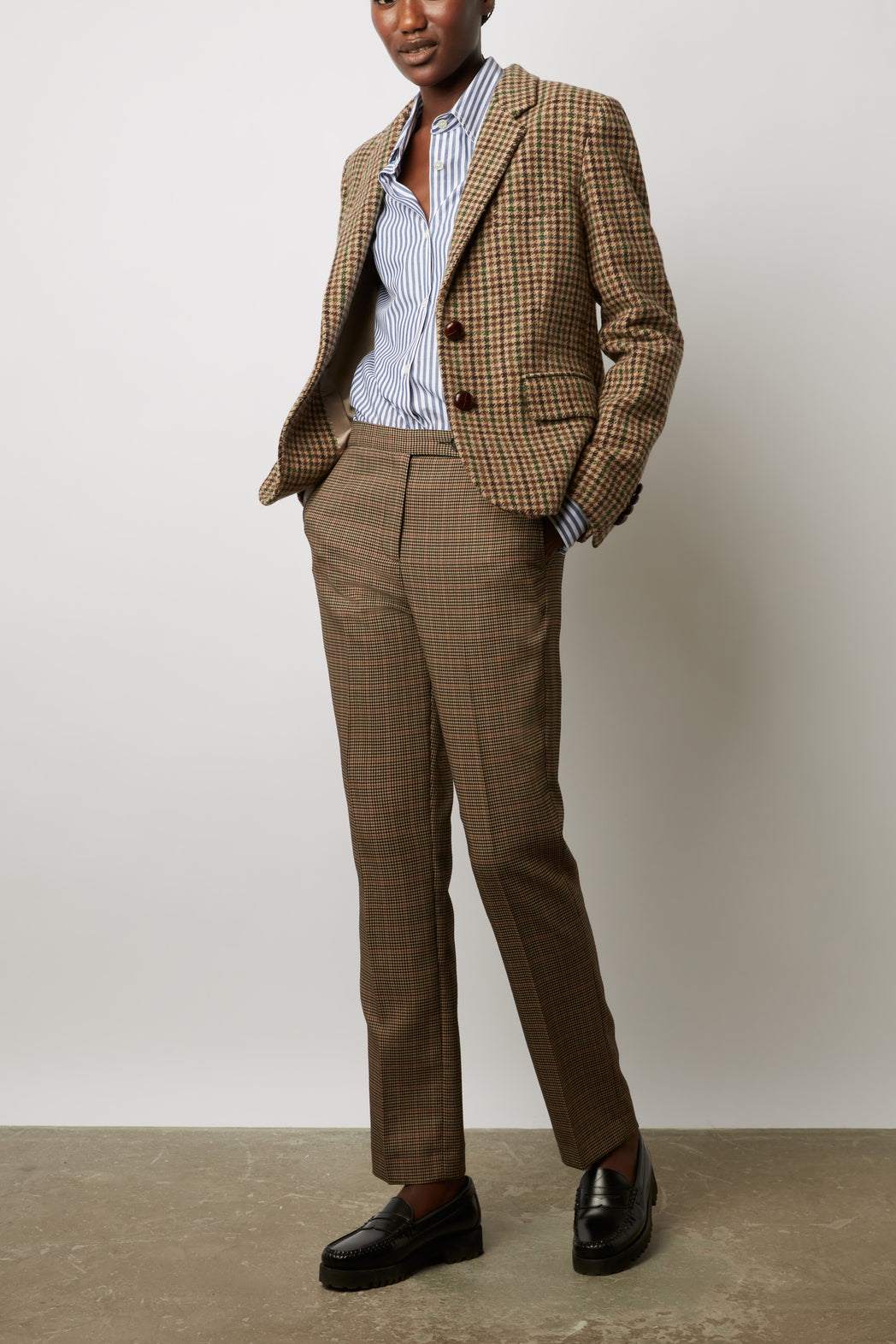 Pantalon droit imprimé pied de puce - EDGARD Faume - seconde main