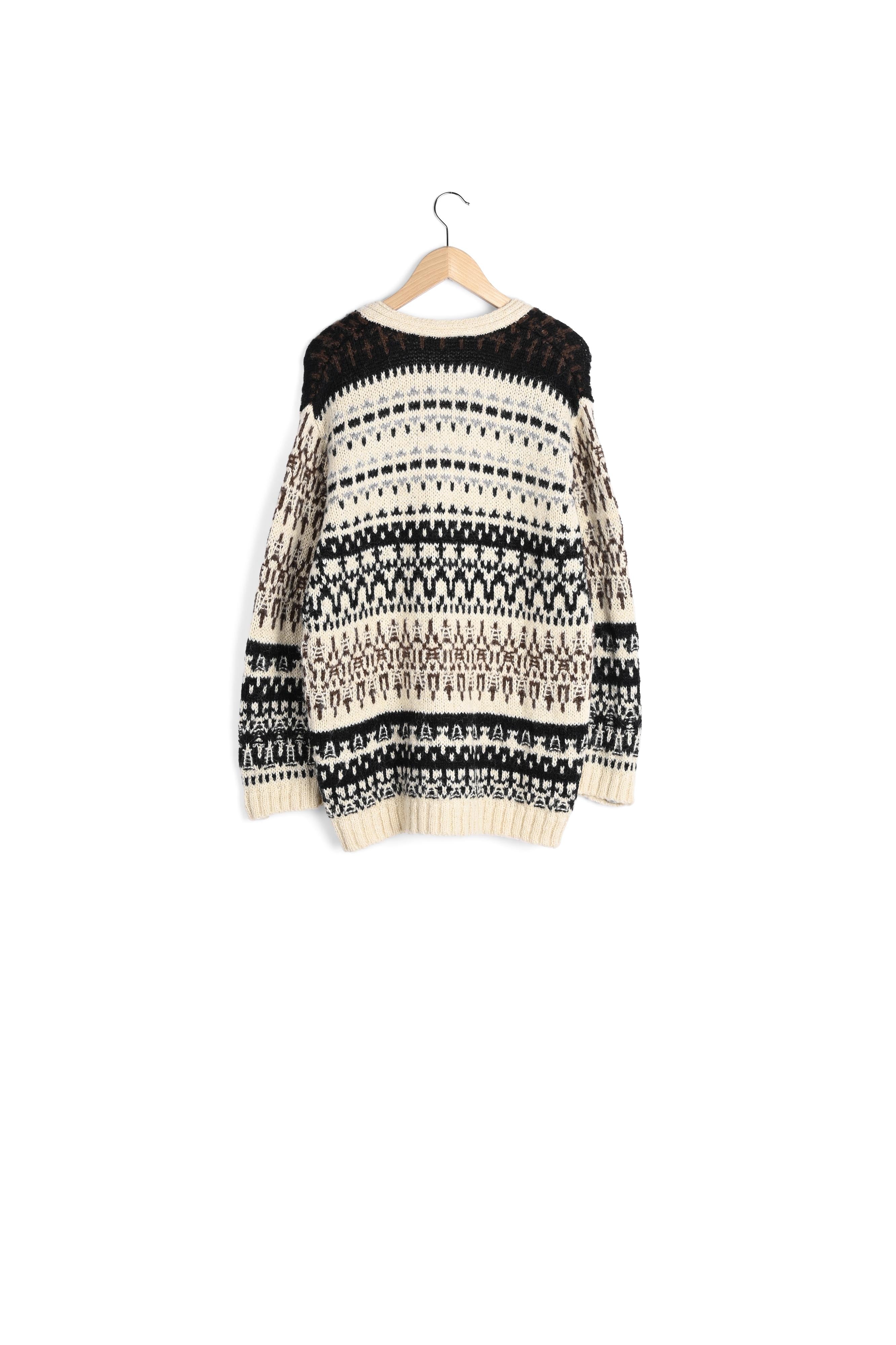 Gilet épais à motifs géométriques - LOUISON Faume - seconde main