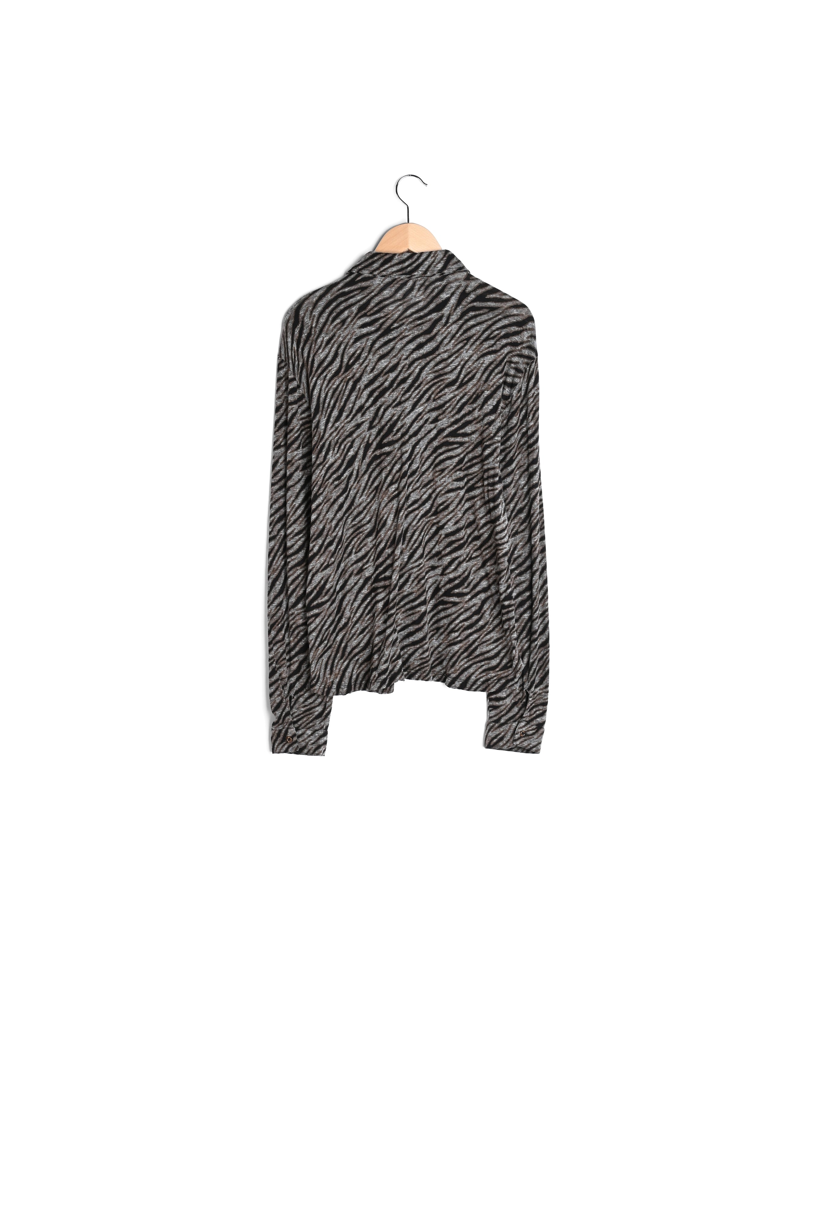 Chemise en jersey imprimé d'un motif zébré - ADELE Faume - seconde main