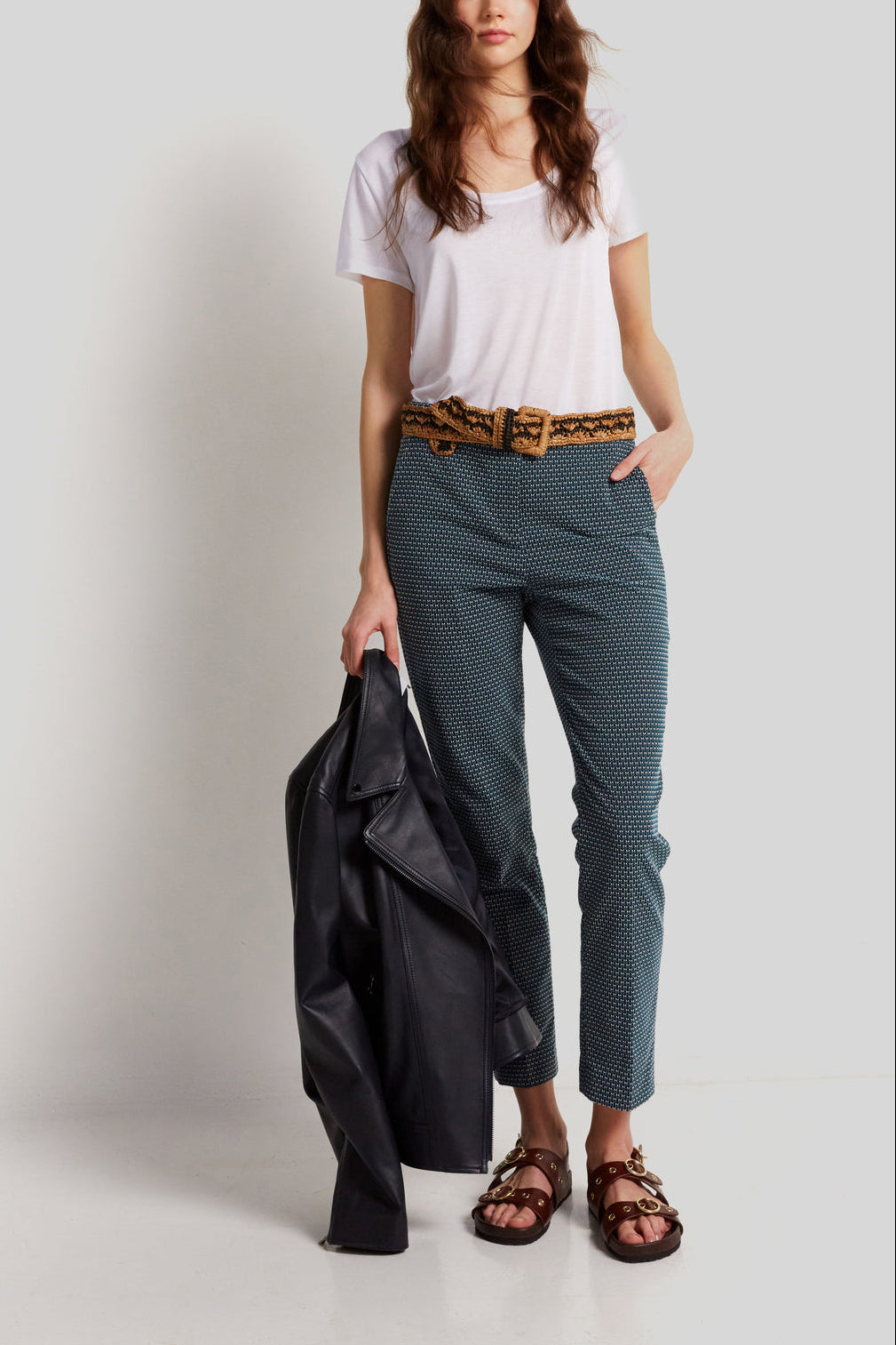 Pantalon à motif graphique - EMMILY Faume - seconde main