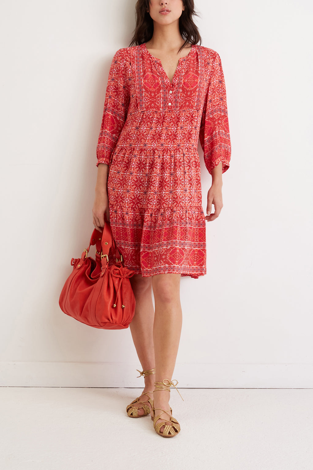 Robe courte à motif ethnique - JUDITH Faume - seconde main