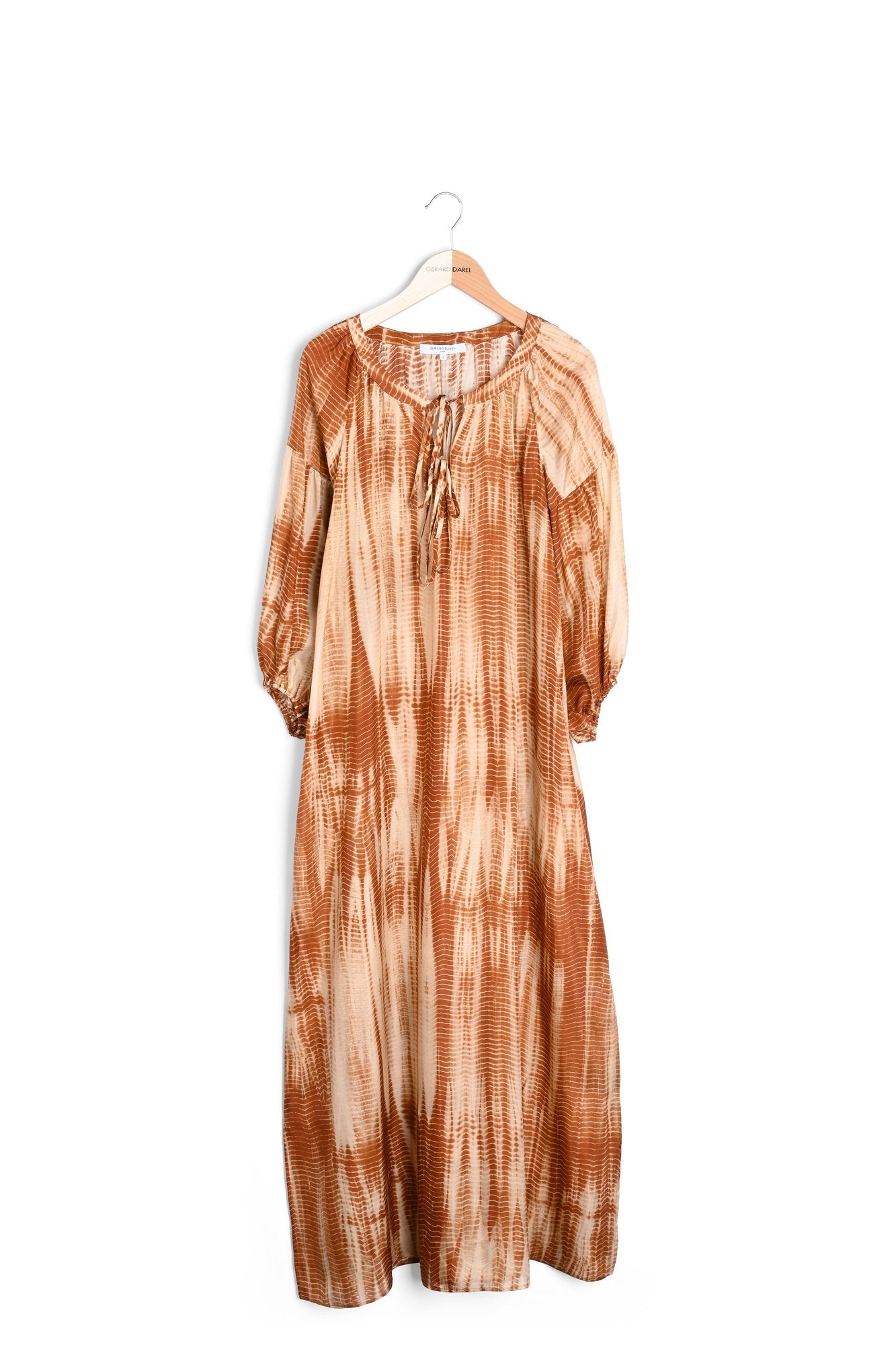 SEINA - Robe longue en soie imprimée Faume - seconde main