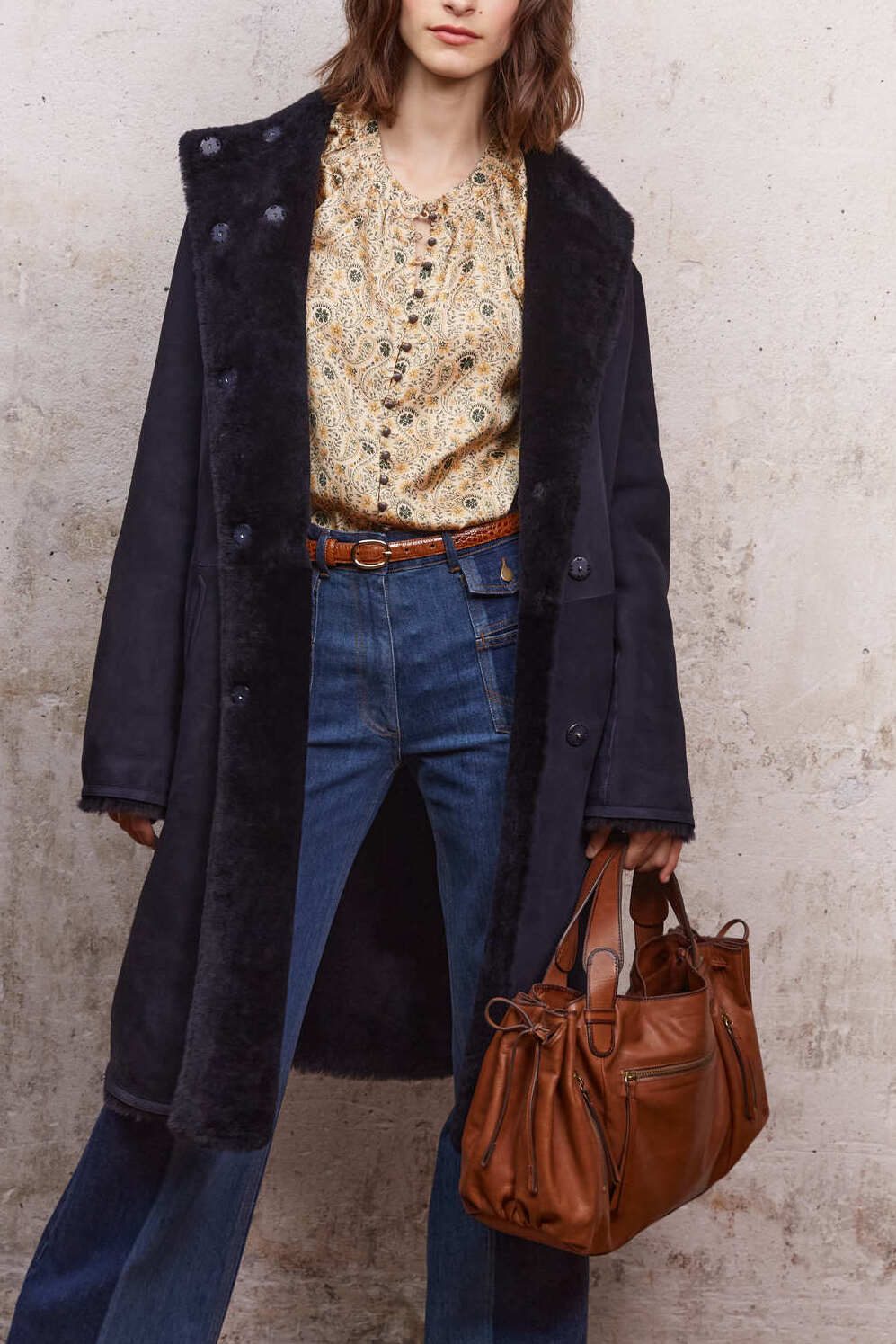 Manteau réversible en mouton - Electra Faume - seconde main