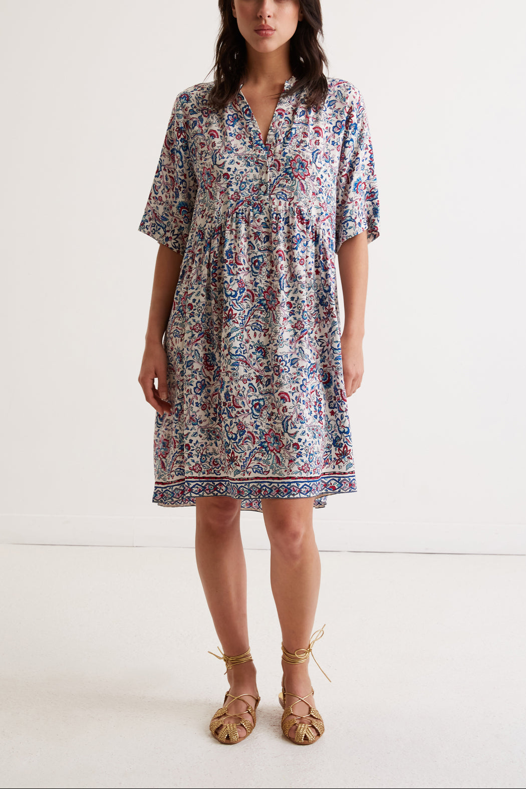 Robe courte à fleurs - JUSTINIEN Faume - seconde main