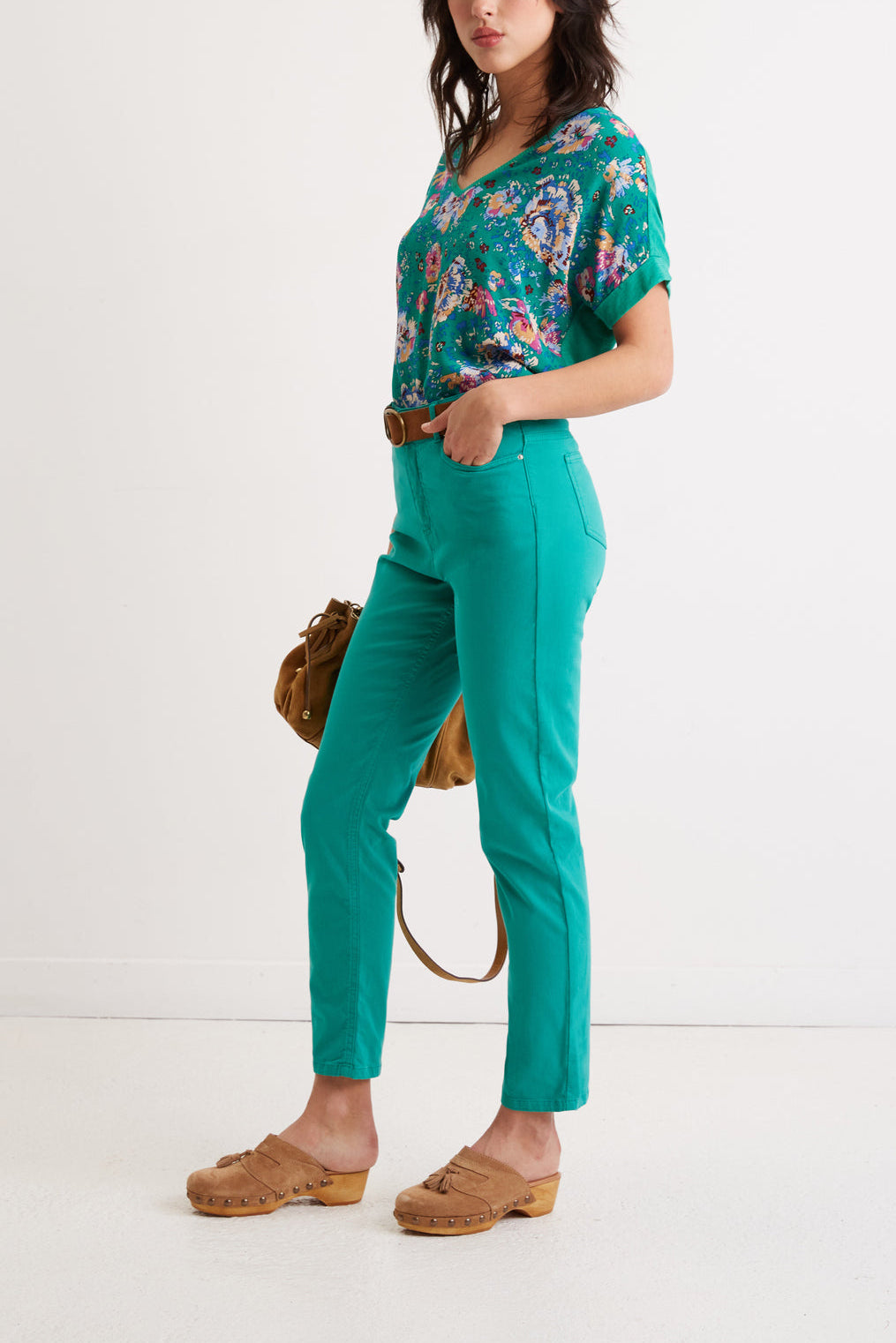 Pantalon en coton stretch - ELAENORE Faume - seconde main