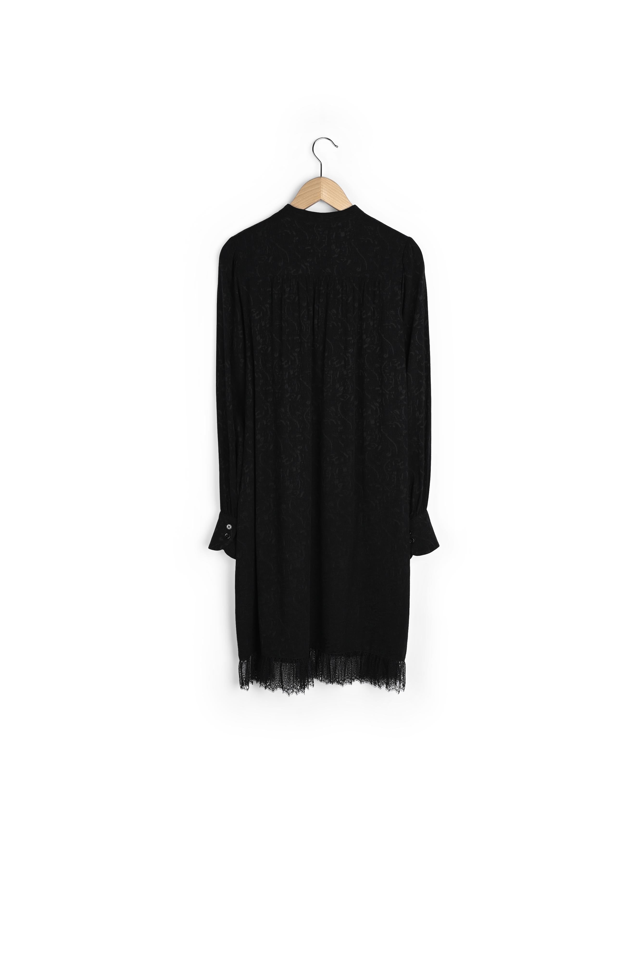 Robe courte en jacquard avec application de dentelle - JOSY Faume - seconde main