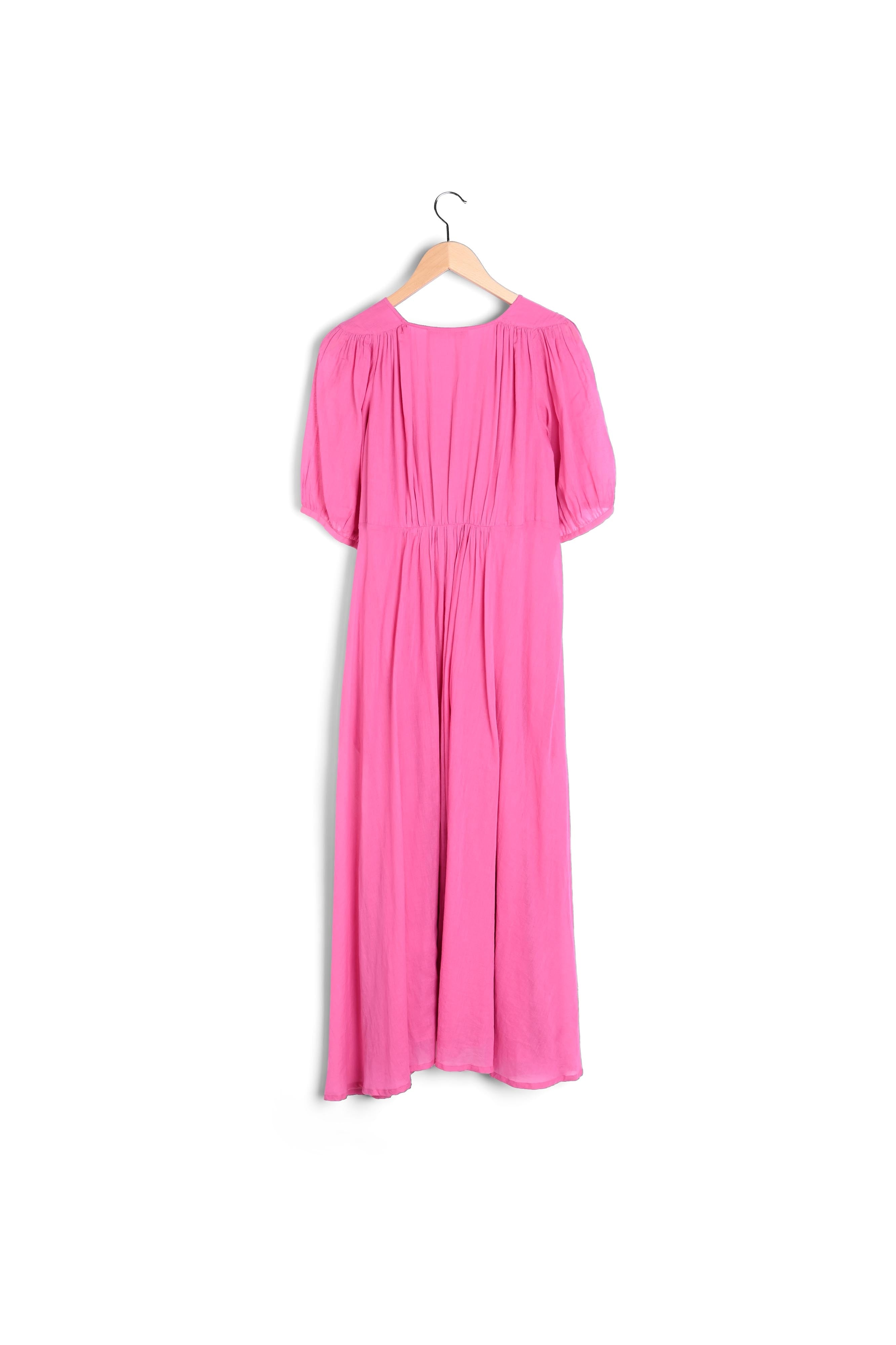 SEVILLE - Robe midi V en voile de coton Faume - seconde main