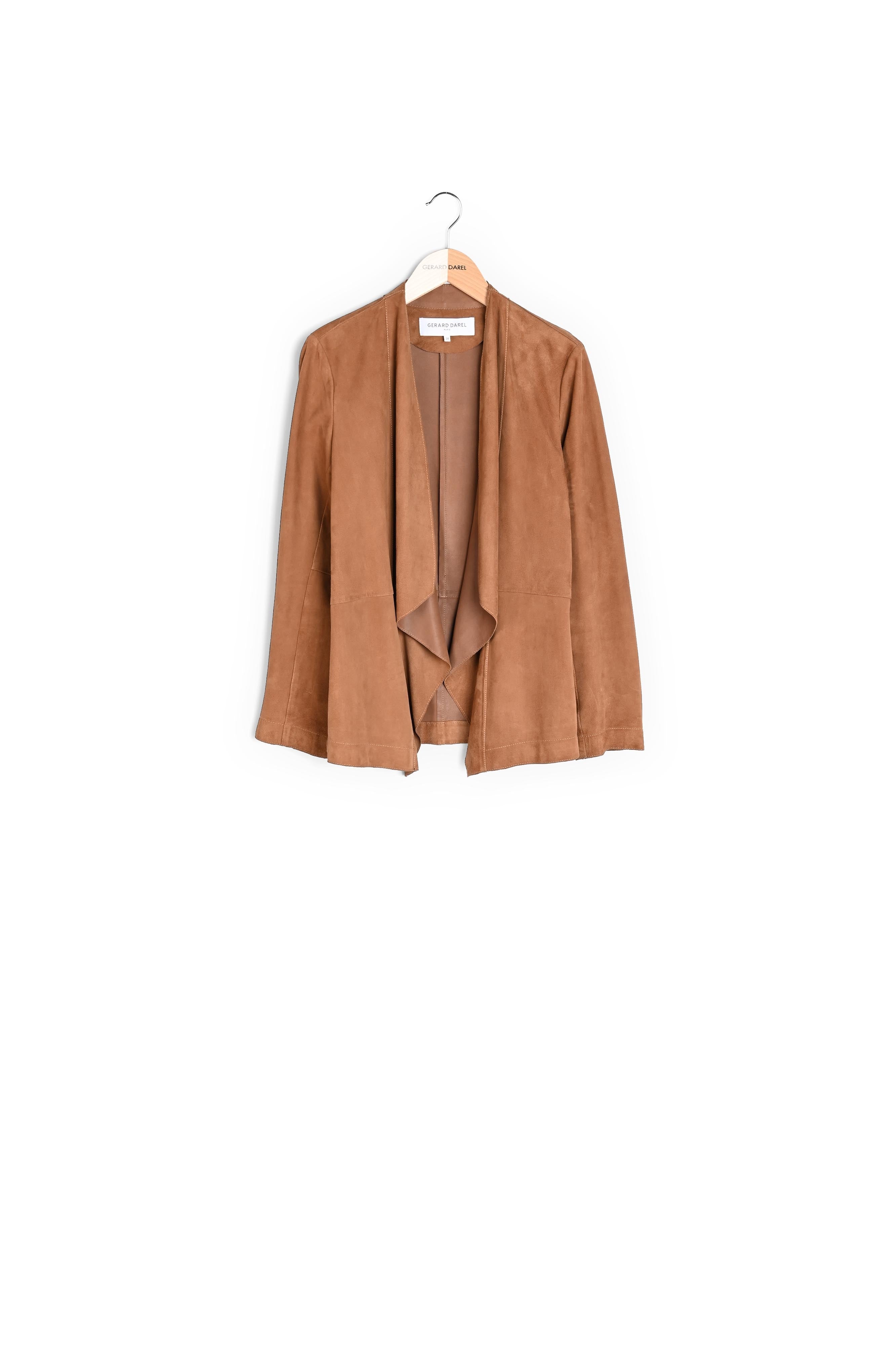 GAETANA - Veste en chèvre velours à pointes libres Faume - seconde main