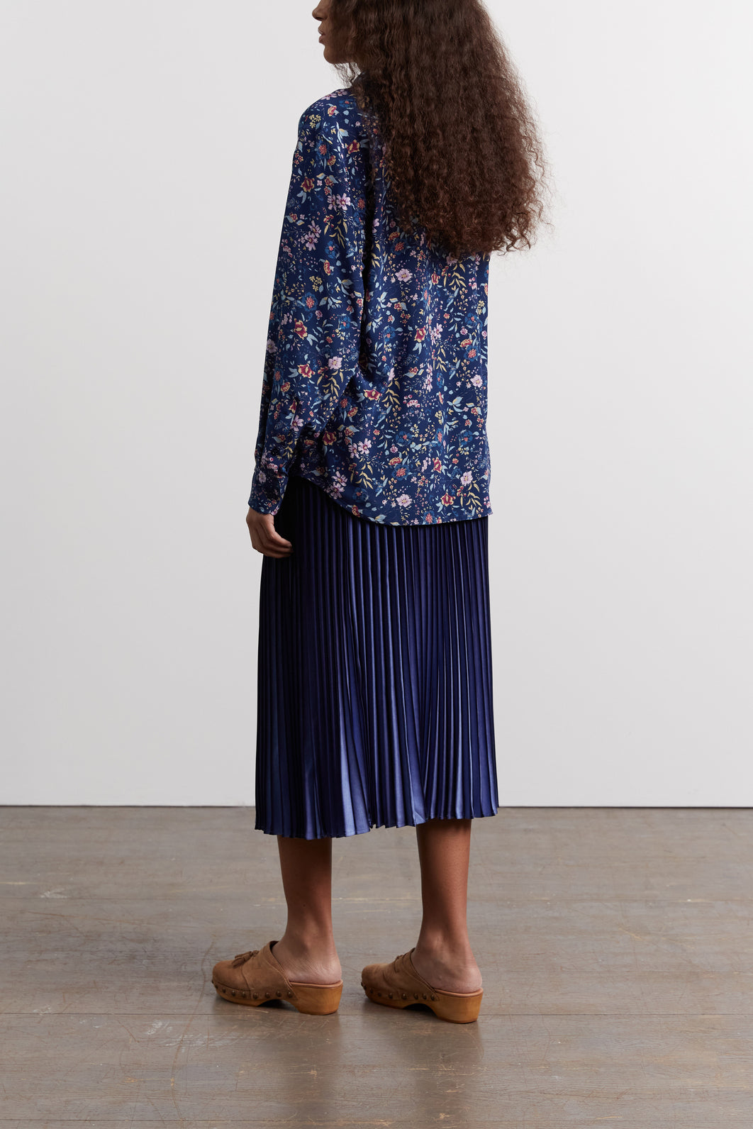 Chemisier en soie à motif floral - CHRISTIAN Faume - seconde main