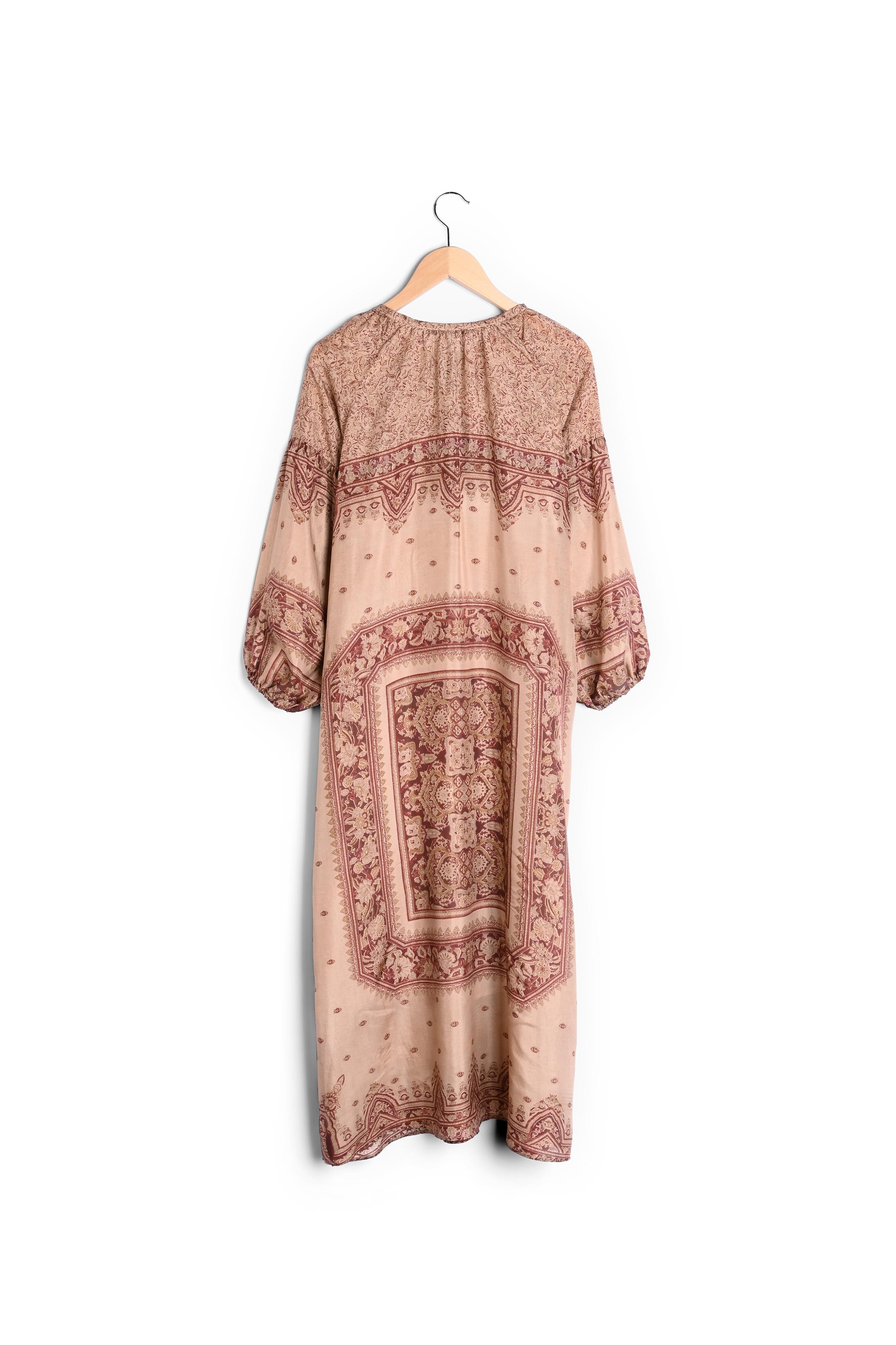 Robe longue en soie imprimée - MALCOLM Faume - seconde main