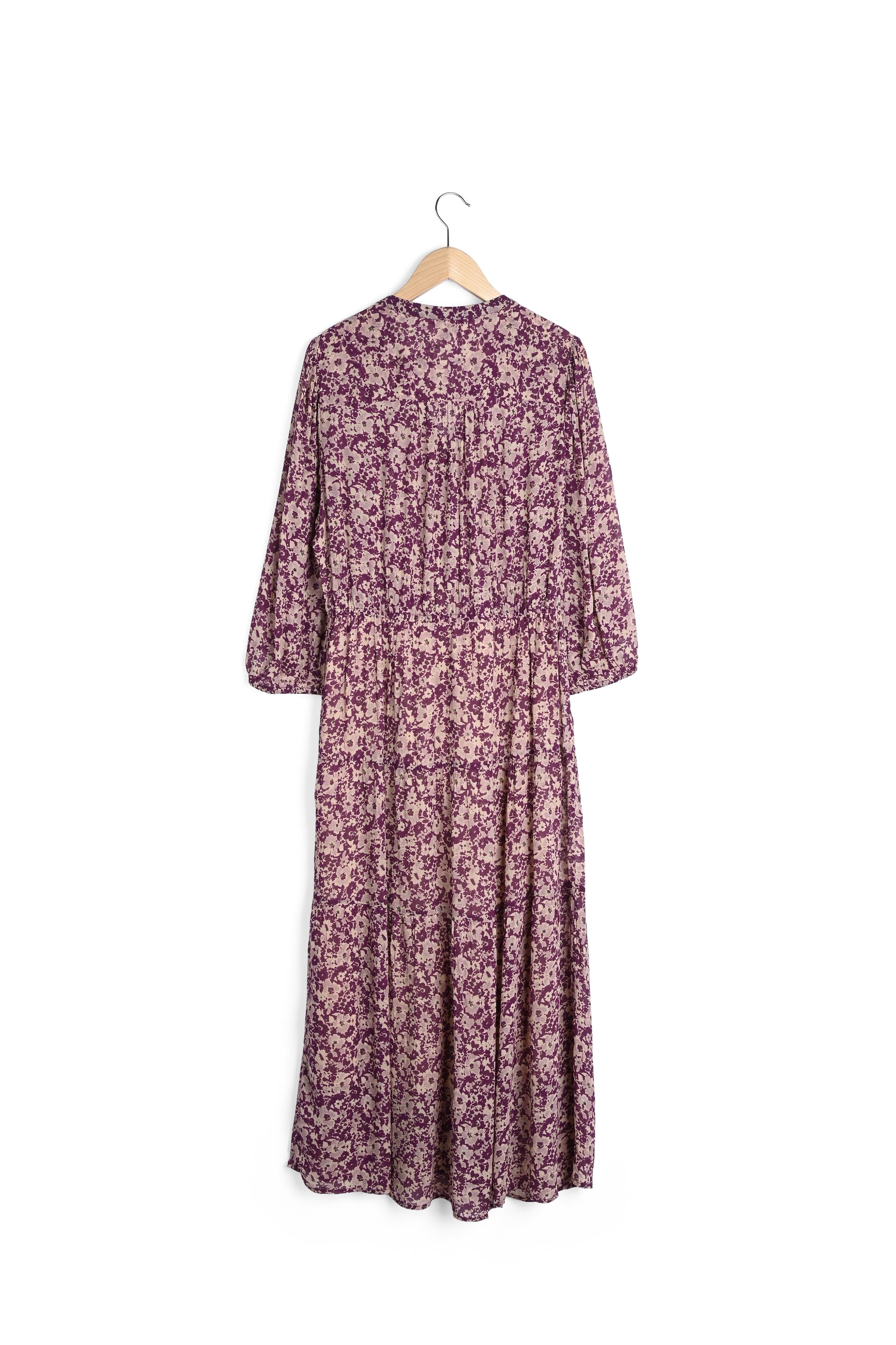 Robe longue en mousseline à fleurs - JAMESON Faume - seconde main