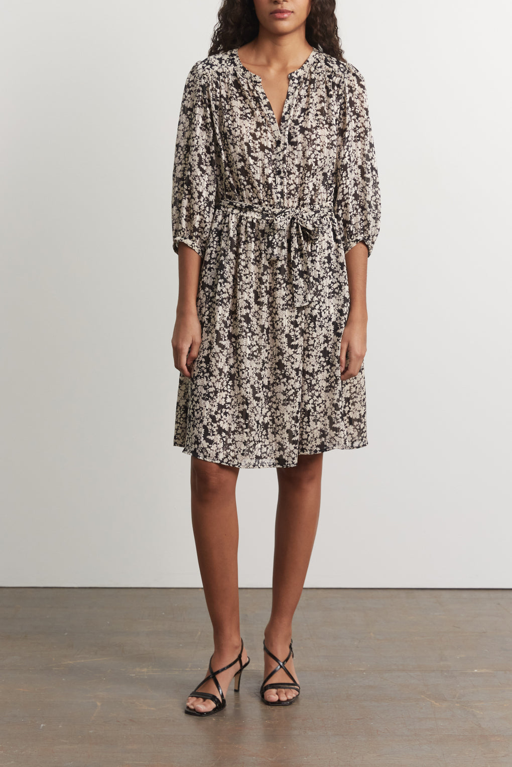 Robe imprimé fleuri bicolore - JUNON Faume - seconde main