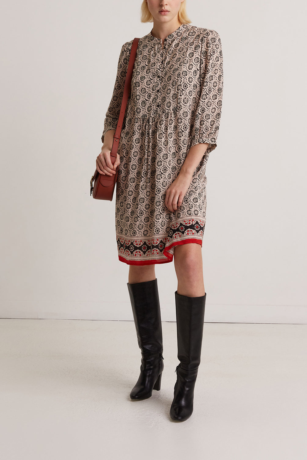 Robe imprimée à plastron - JENA Faume - seconde main