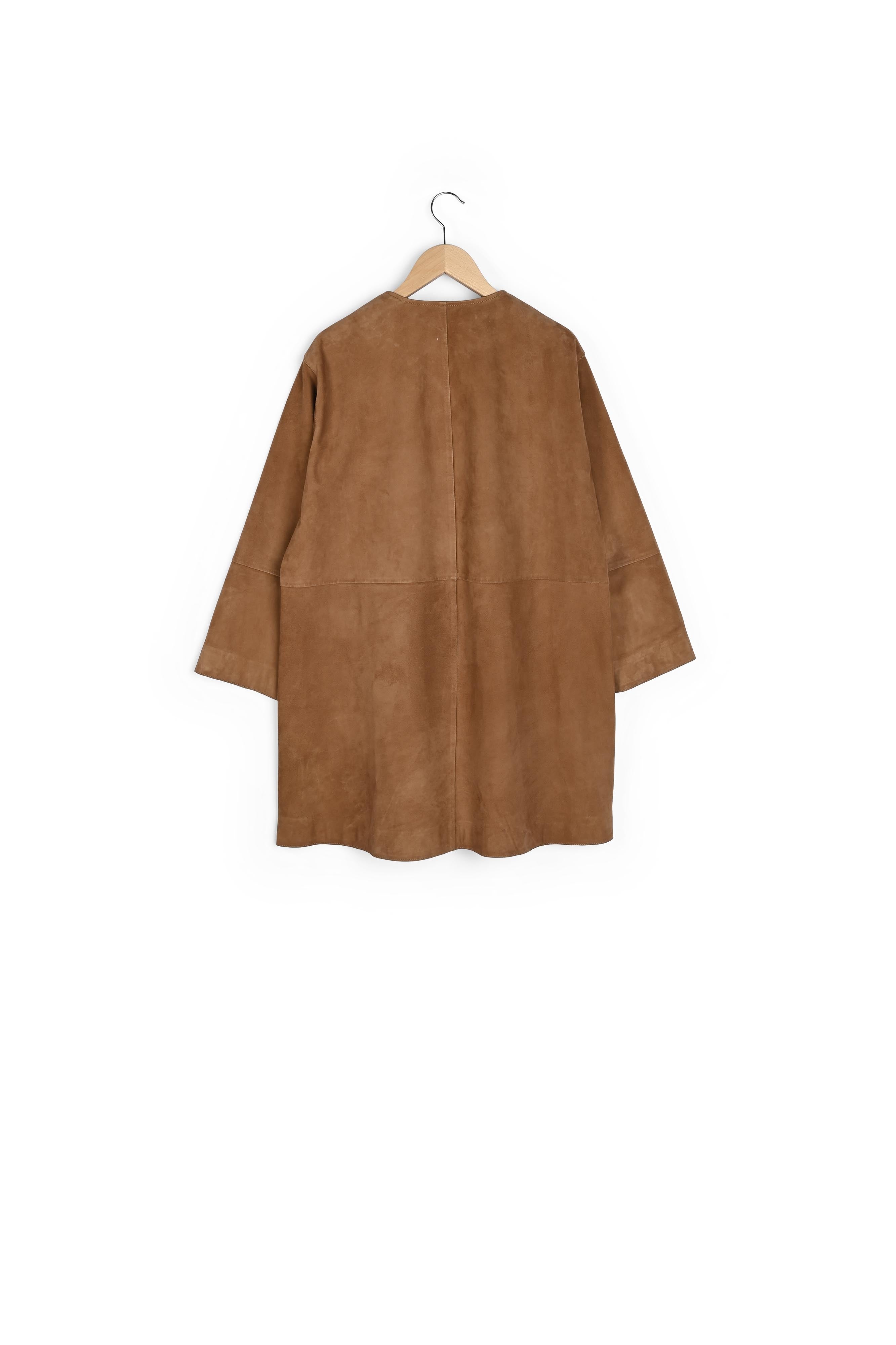 Manteau court en chèvre velours - GIANNA Faume - seconde main