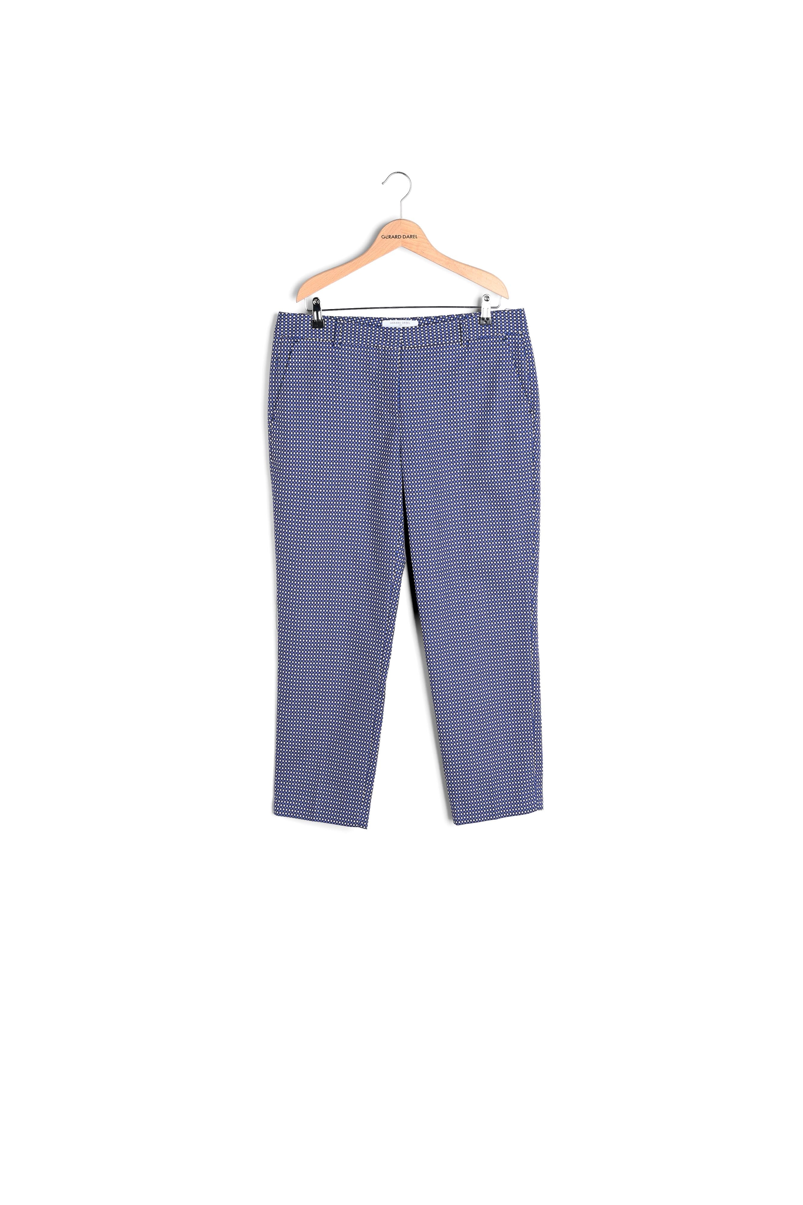 MELANIA - Pantalon droit 7/8 en jacquard de coton Faume - seconde main