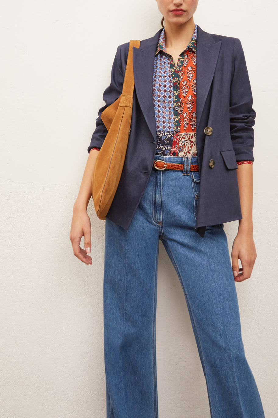 AMANDA - Veste de blazer en lin mélangé Faume - seconde main