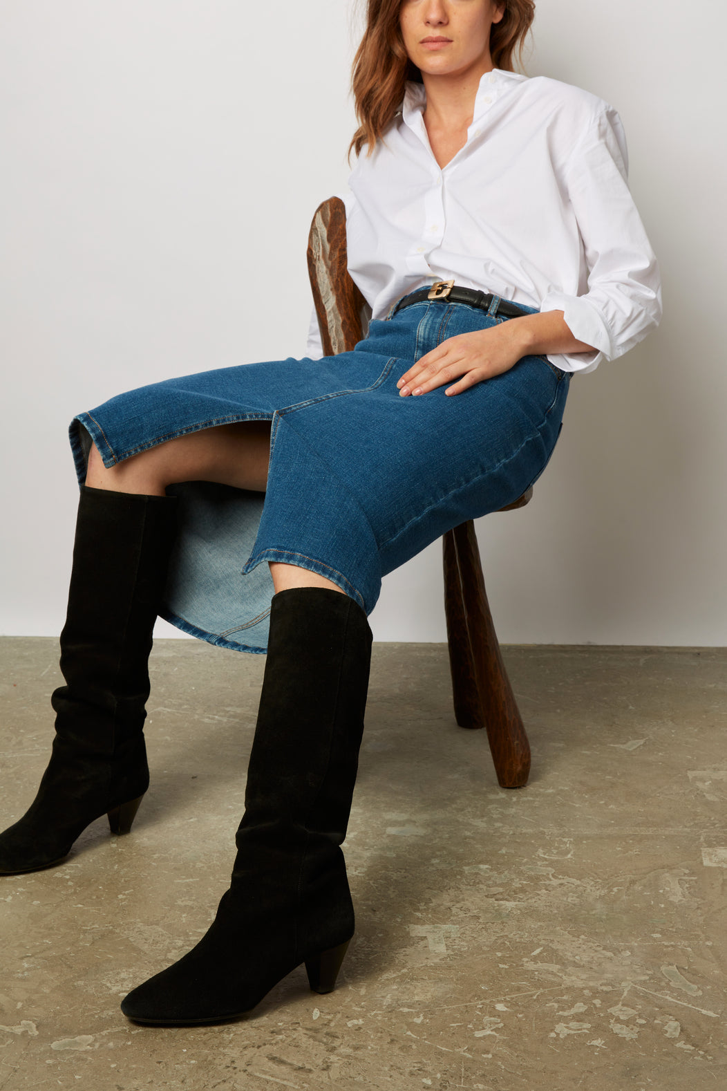 Jupe droite en jean - BENEDICTE Faume - seconde main