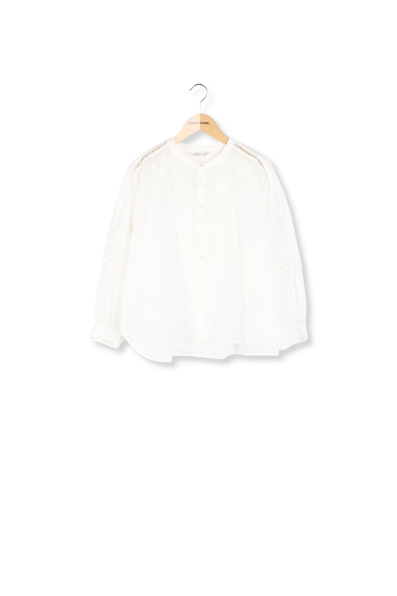 Chemise brodée en voile de coton - UCILLE Faume - seconde main