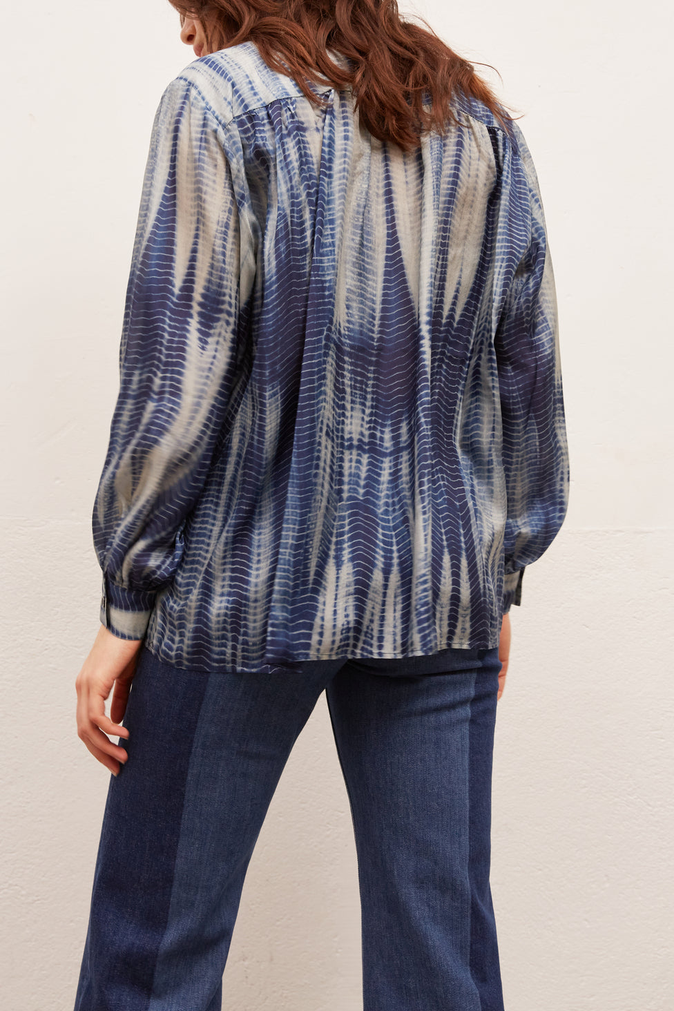 NAIM - Blouse en soie Tie and Dye Faume - seconde main