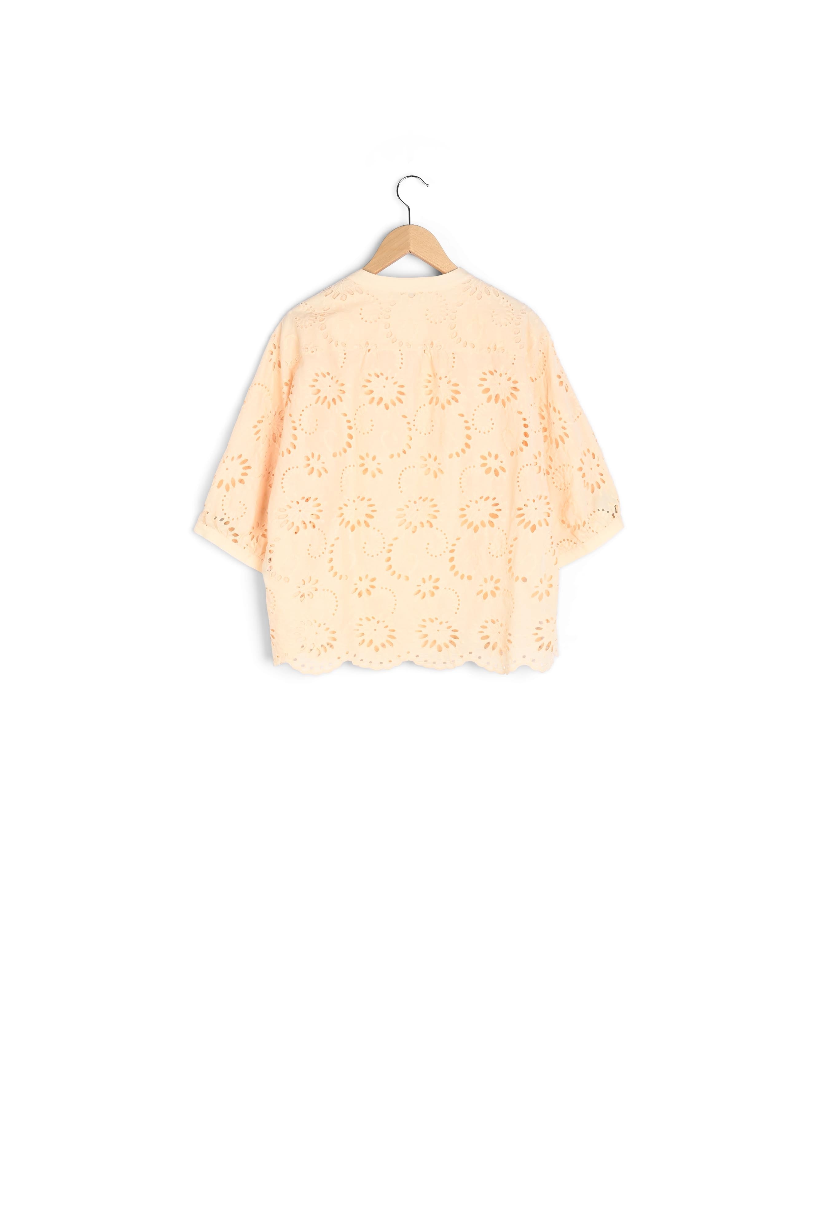 Blouse à broderie anglaise en coton - COME Faume - seconde main