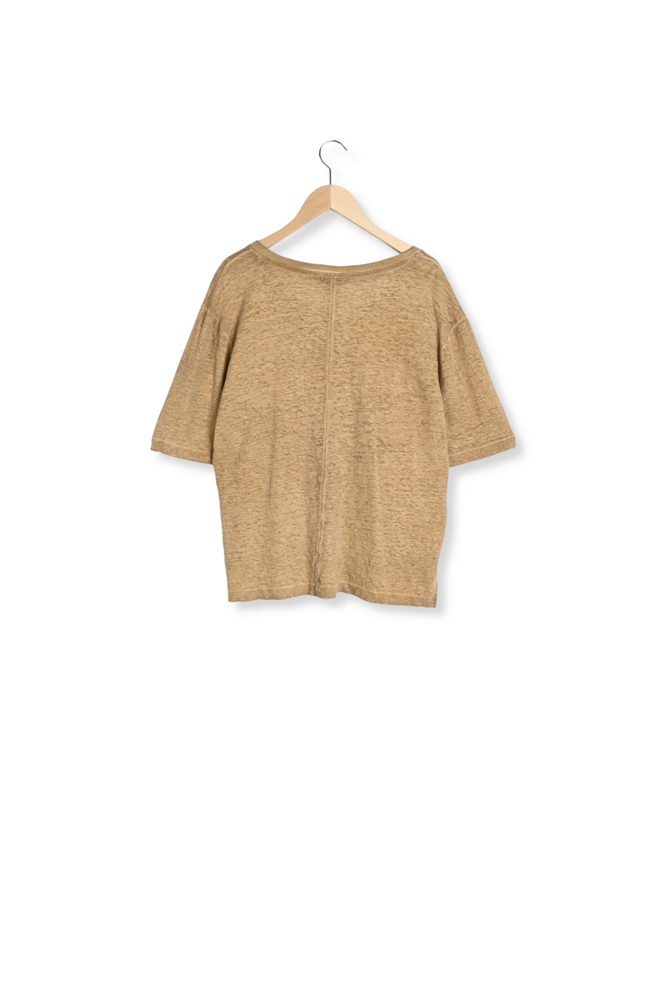 T-shirt ample à col V en lin - GRETA Faume - seconde main