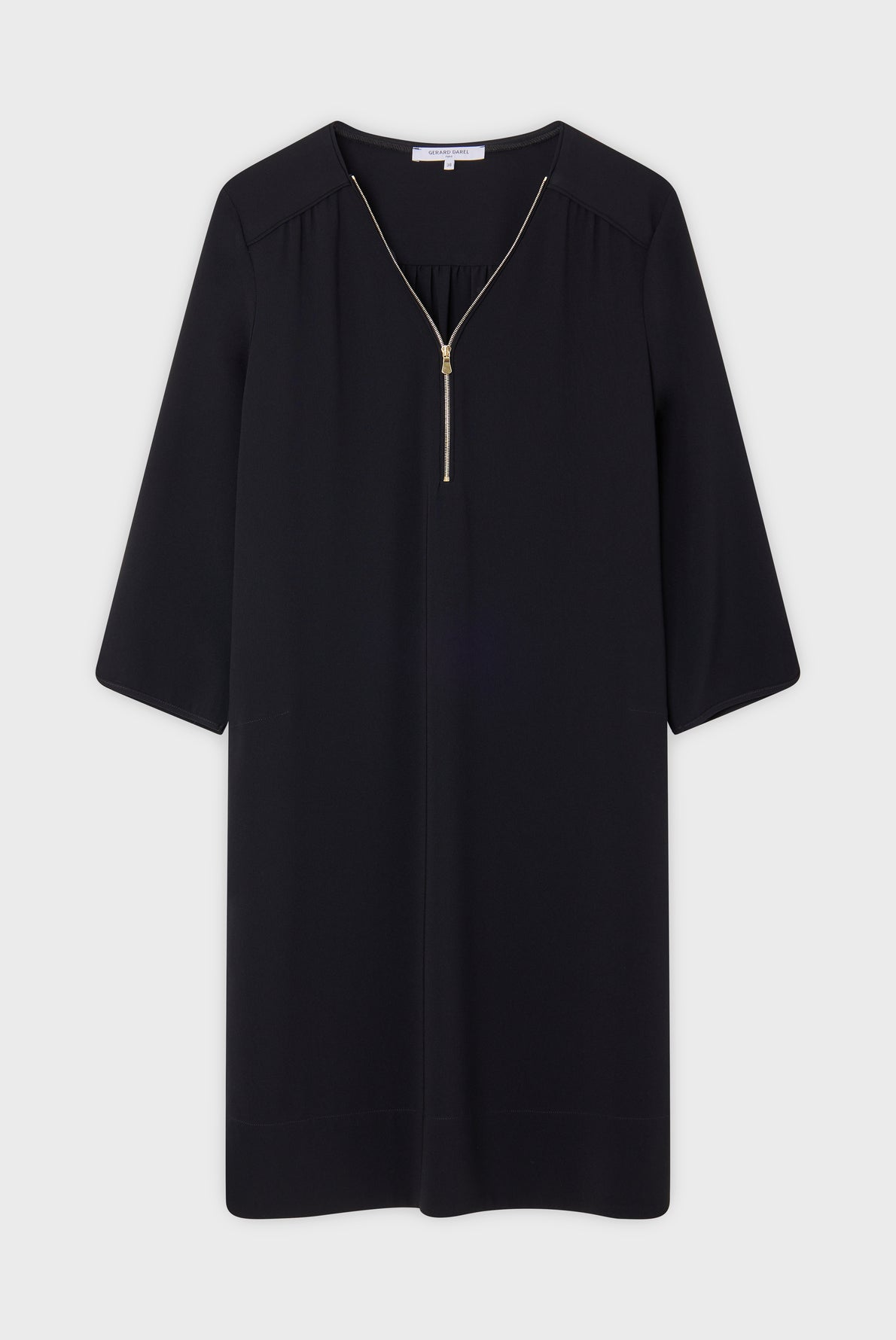 Robe en crêpe à encolure zippée - JAUFFRE Faume - seconde main