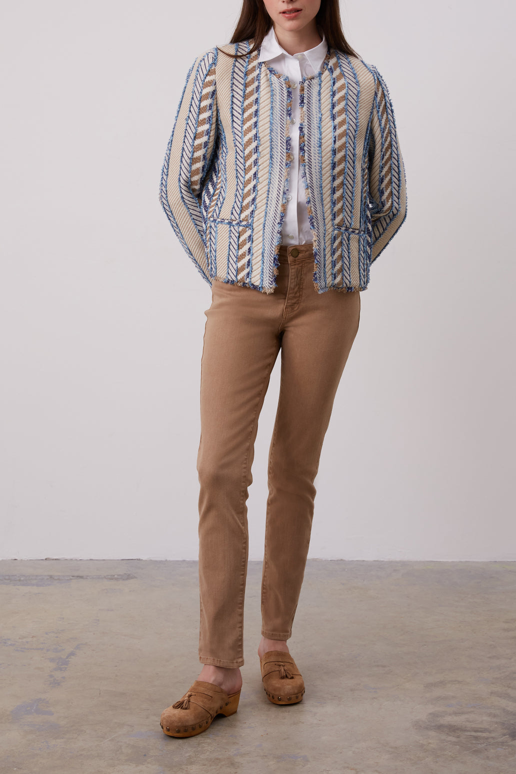 Veste en Tweed inspiration ethnique - NAHEMA Faume - seconde main