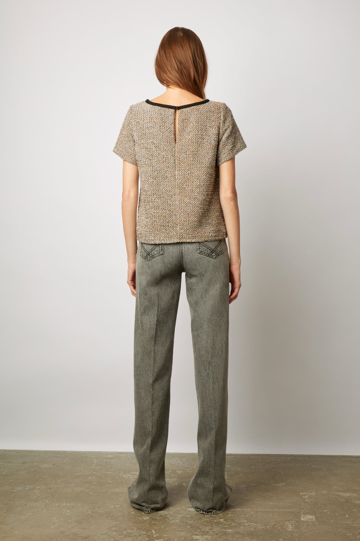 Top en tweed et lurex - CYBELE Faume - seconde main