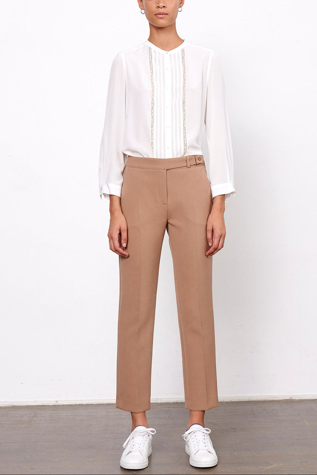LYSON - Pantalon droit 7/8 en coton épais Faume - seconde main
