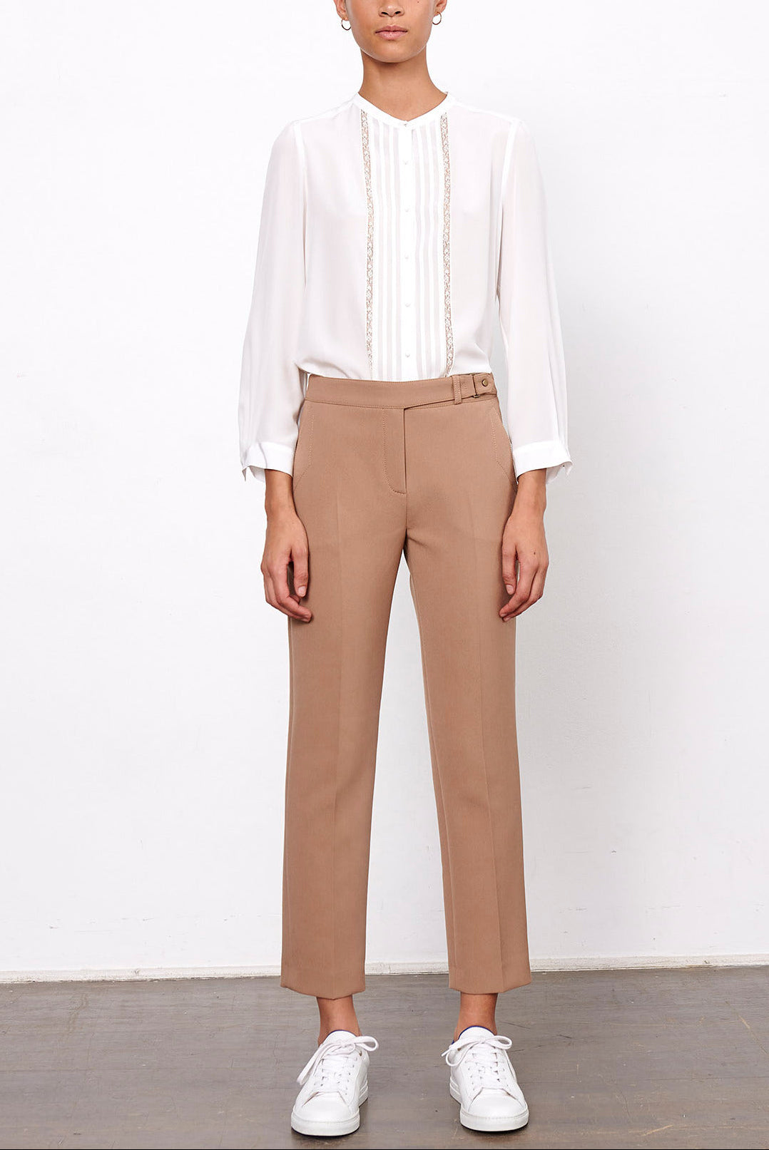 LYSON - Pantalon droit 7/8 en coton épais Faume - seconde main