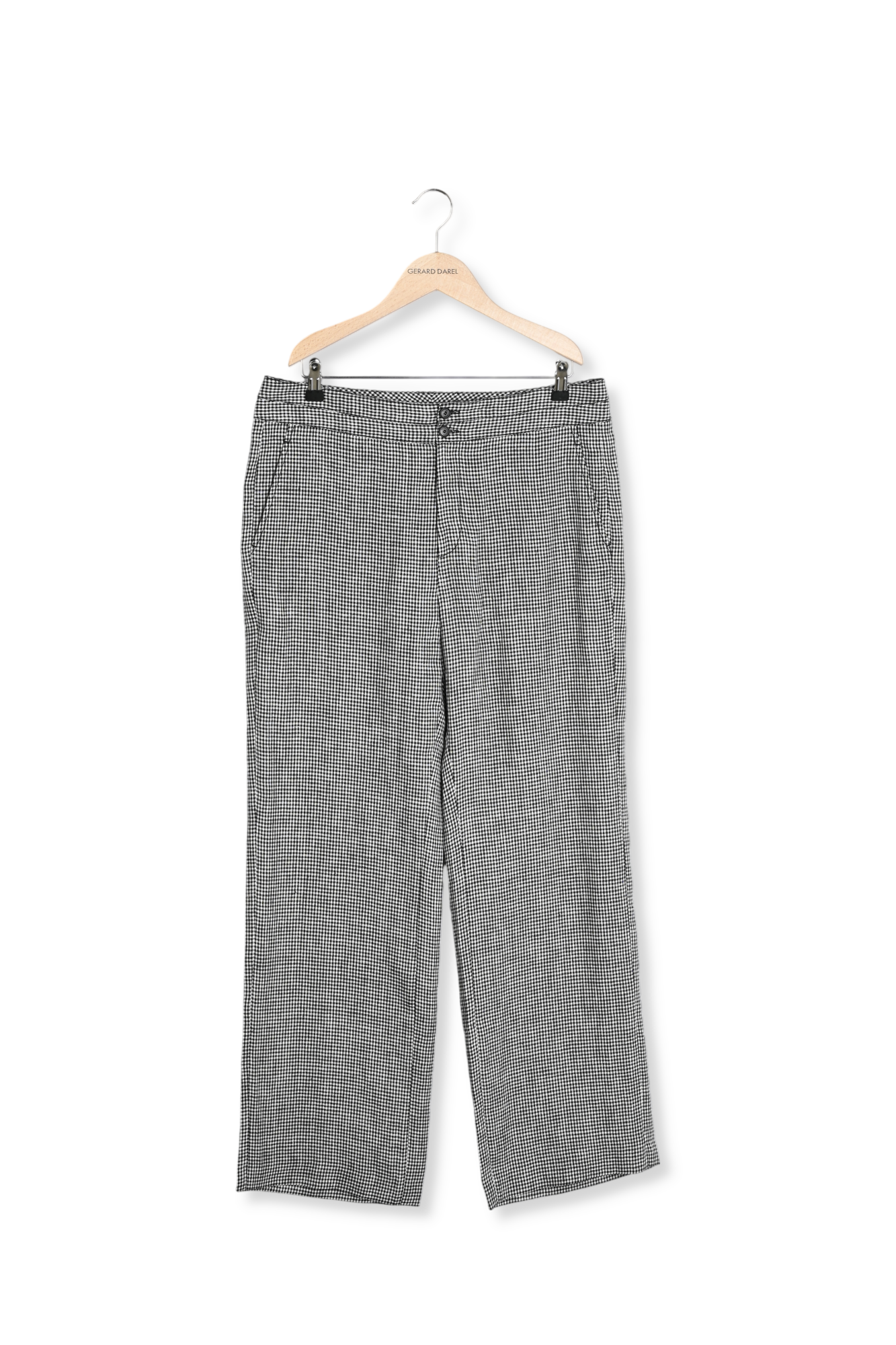 MIMMA - Pantalon large en lin vichy Faume - seconde main