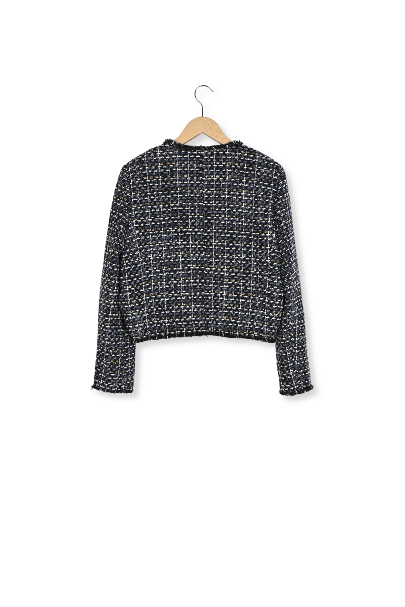 Veste sans col en tweed multicolore à lurex - NAYA Faume - seconde main