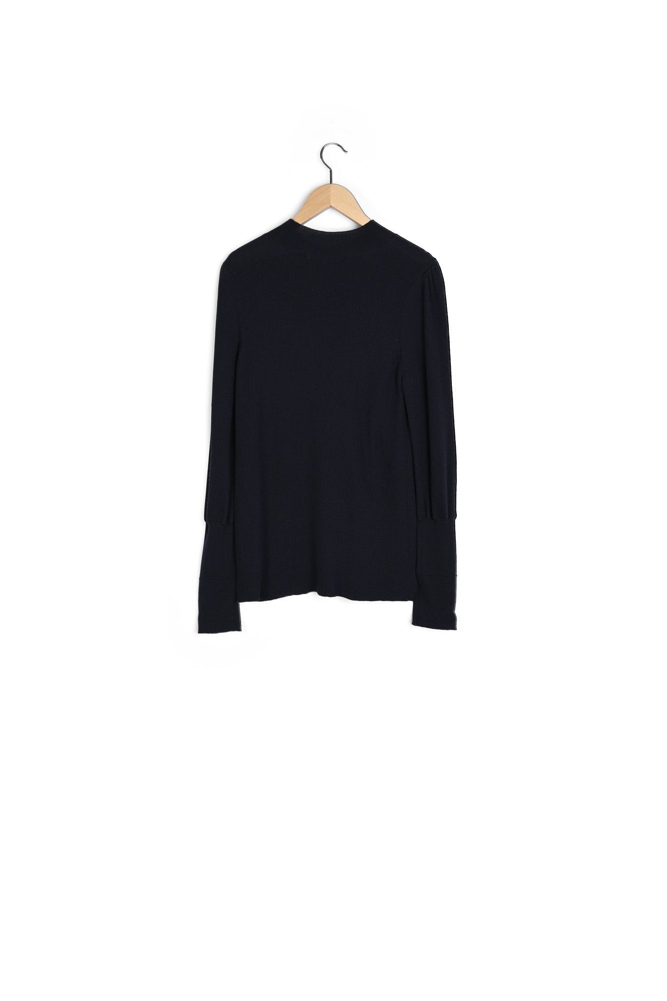 Pull en laine fine à côtes et col montant - LANCELOT Faume - seconde main