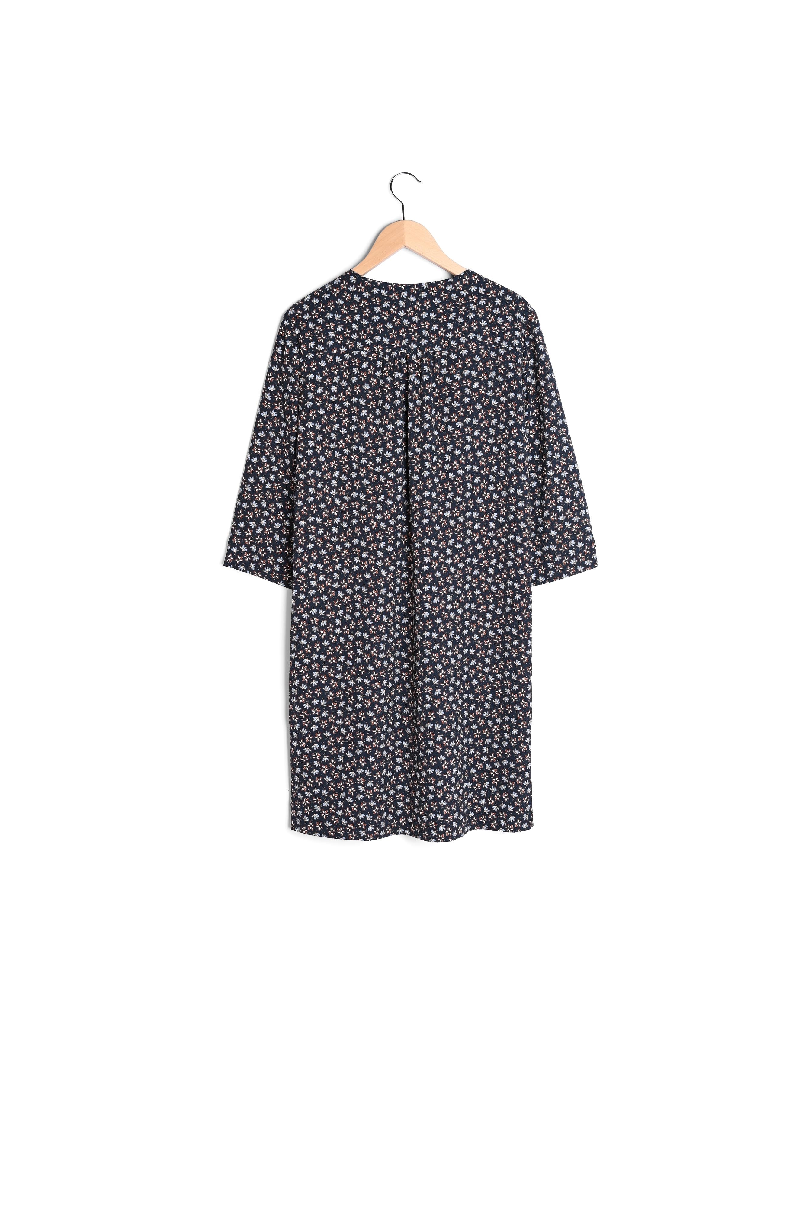 DARIA - Robe en crêpe imprimé Faume - seconde main