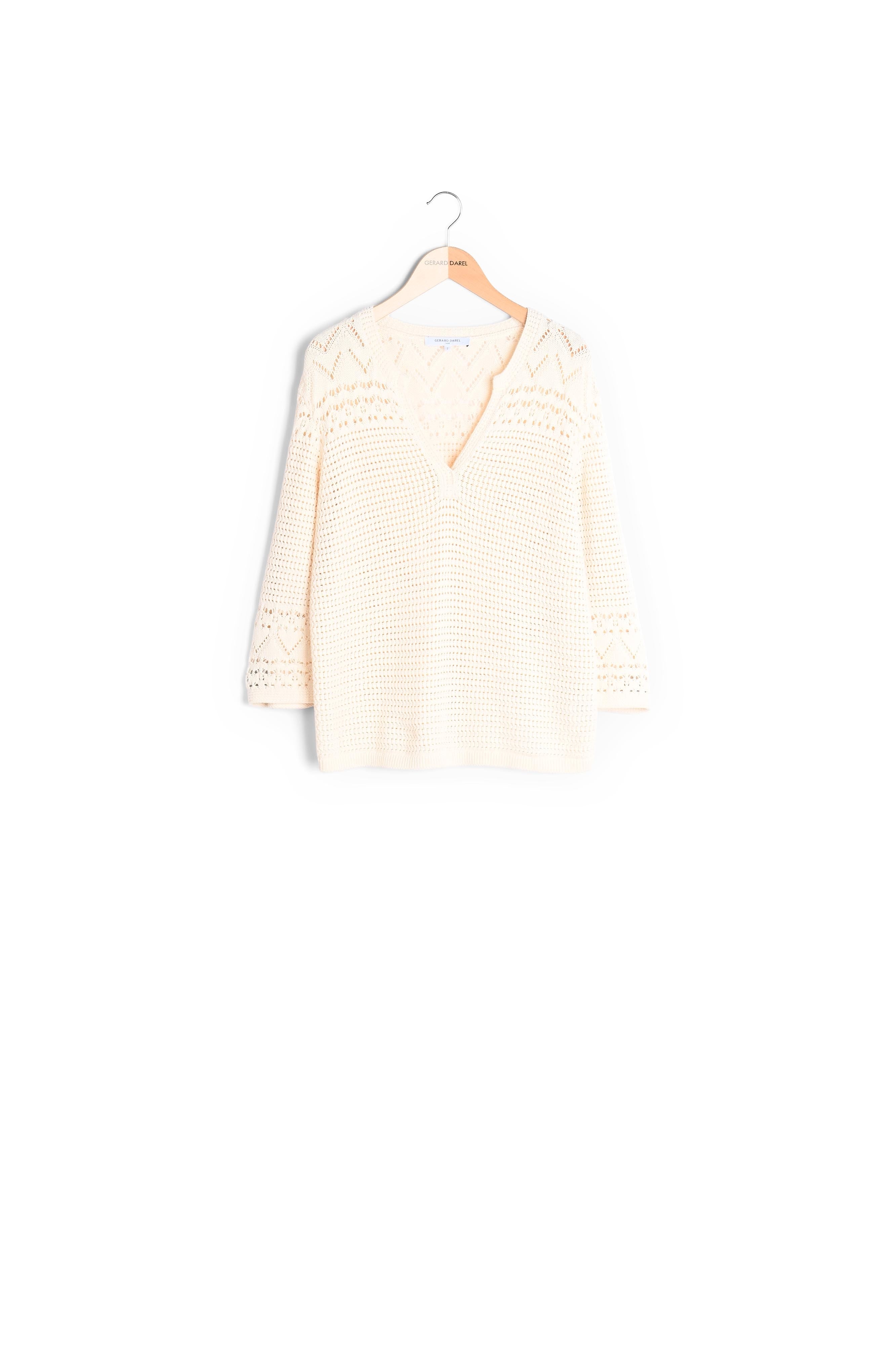 Pull tunisien en coton ajouré - LESSIE Faume - seconde main