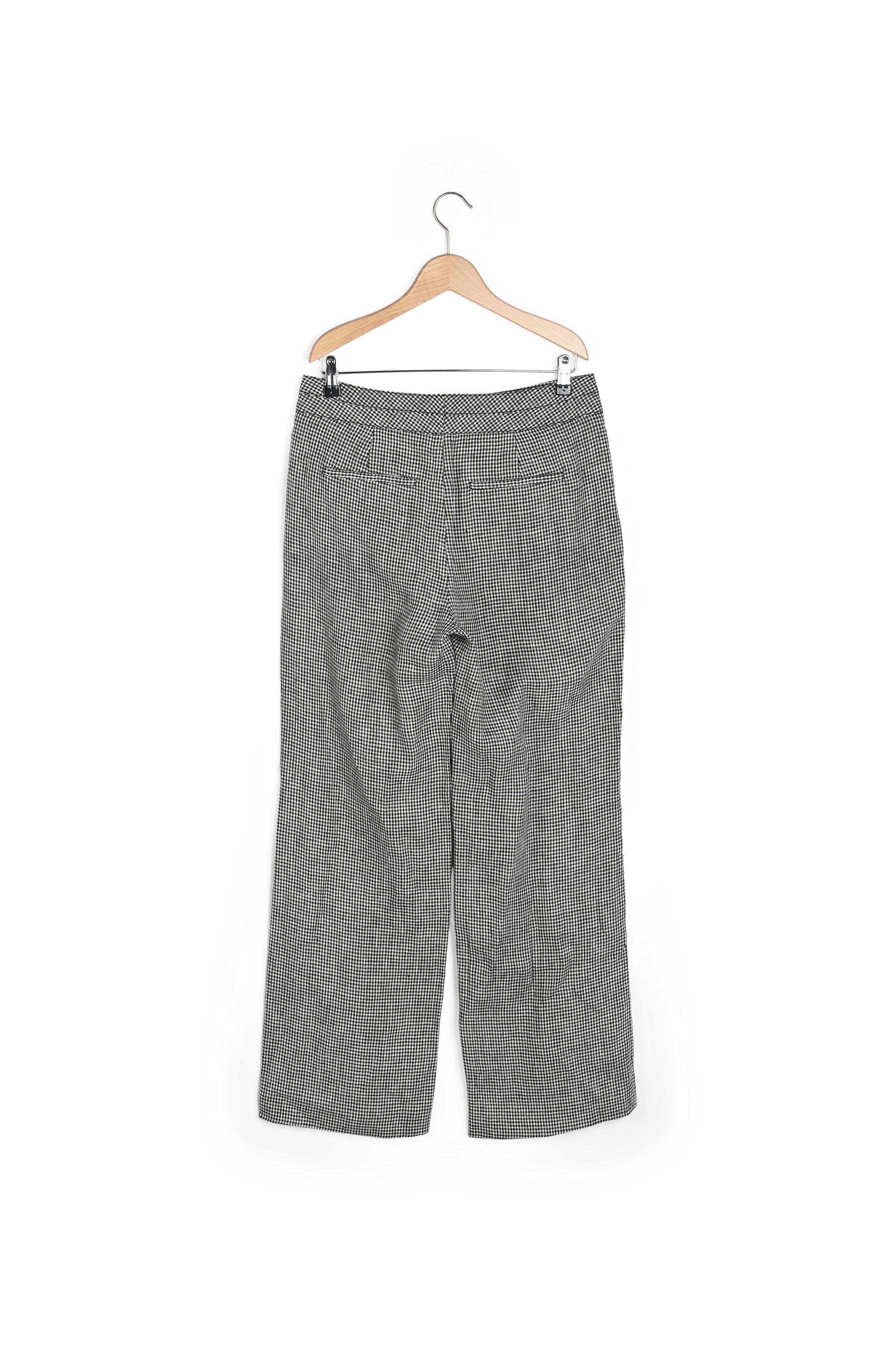 MIMMA - Pantalon large en lin vichy Faume - seconde main