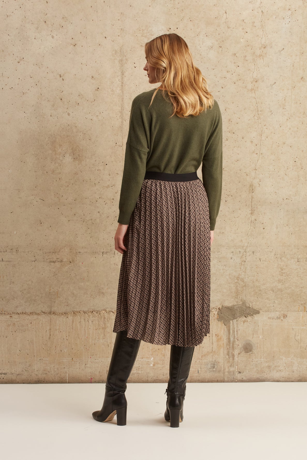 Jupe midi plissée - BETH Faume - seconde main