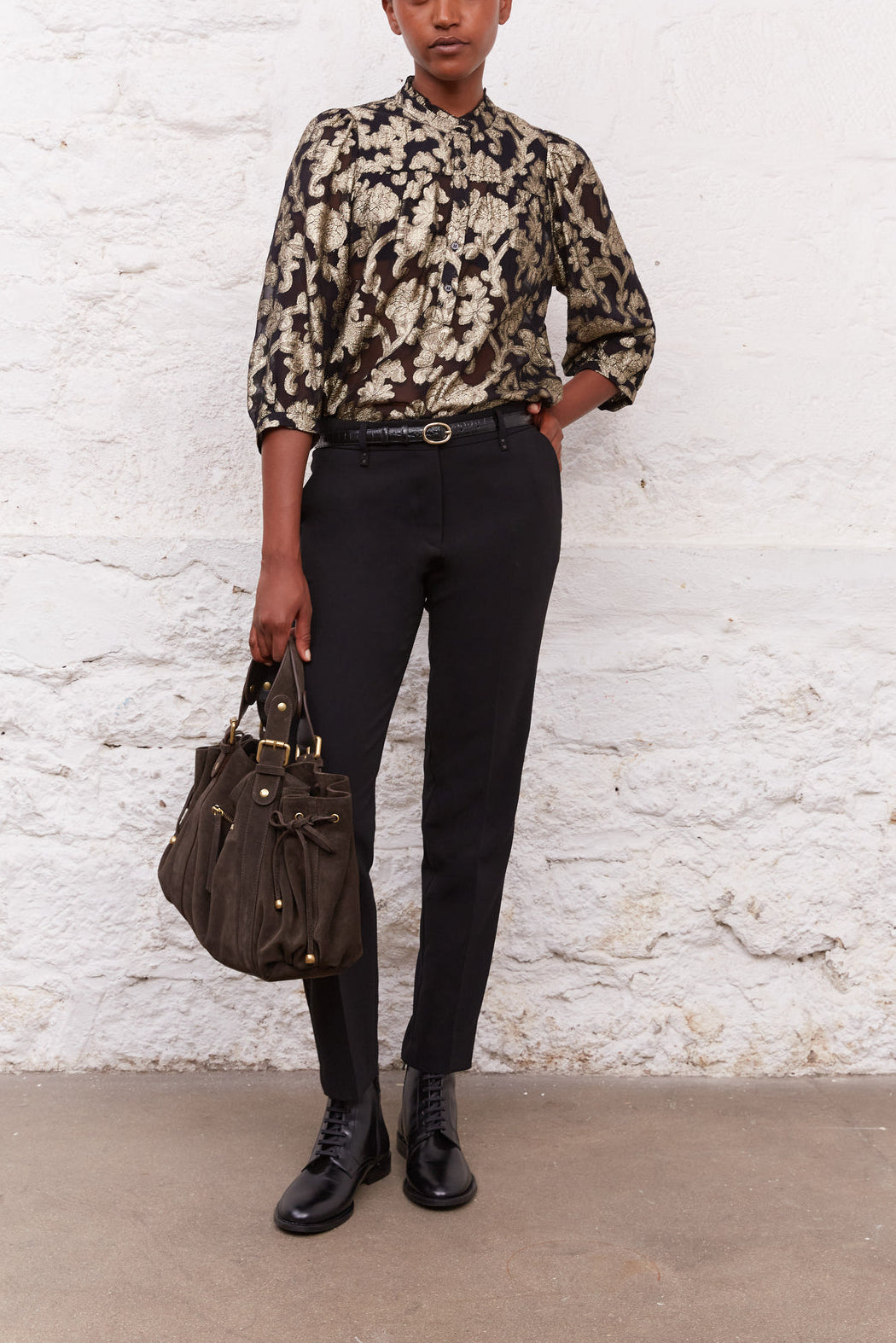 Pantalon droit en crêpe - Lucia Faume - seconde main