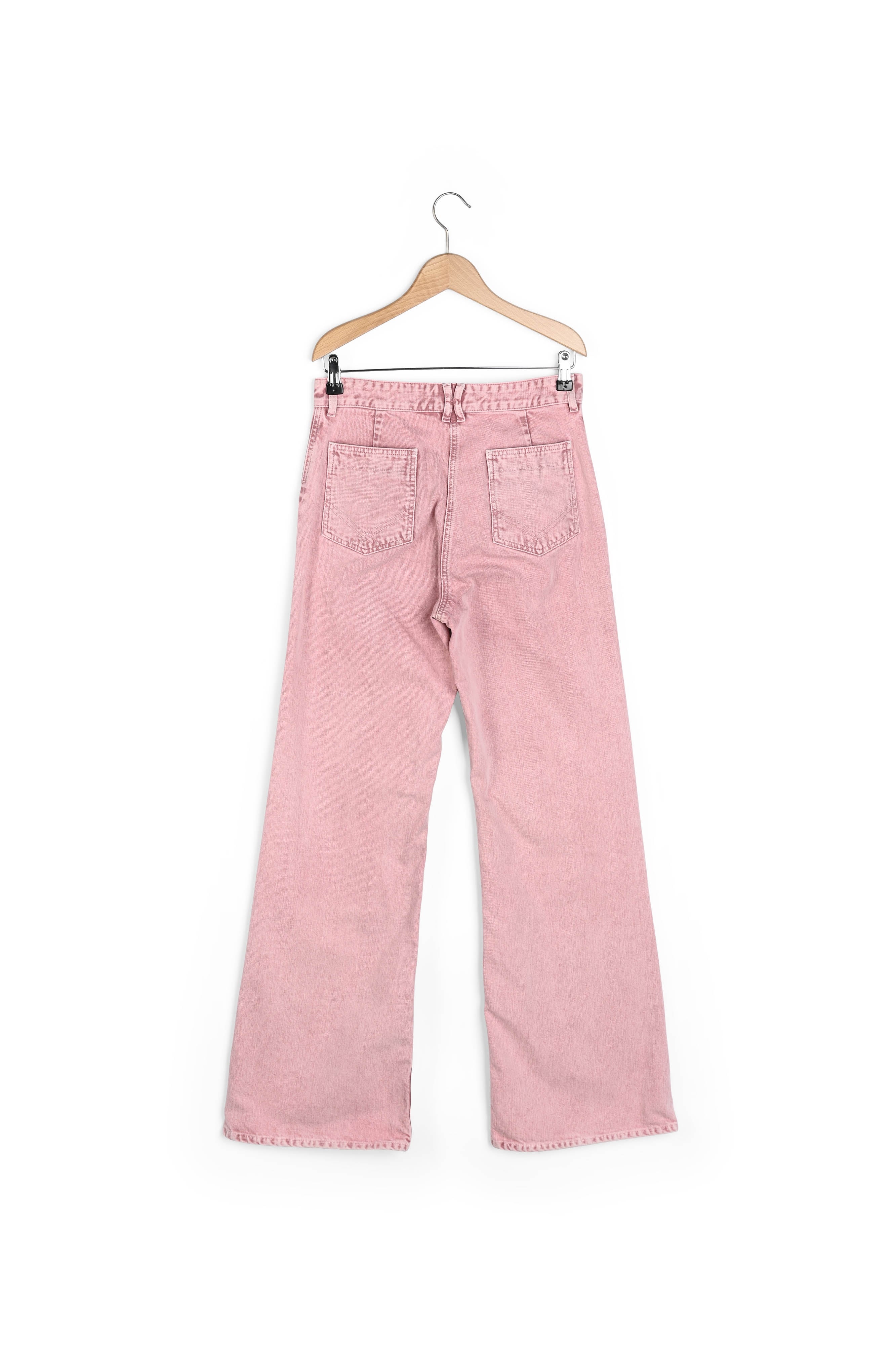ANNA - Pantalon large taille haute en jean Faume - seconde main