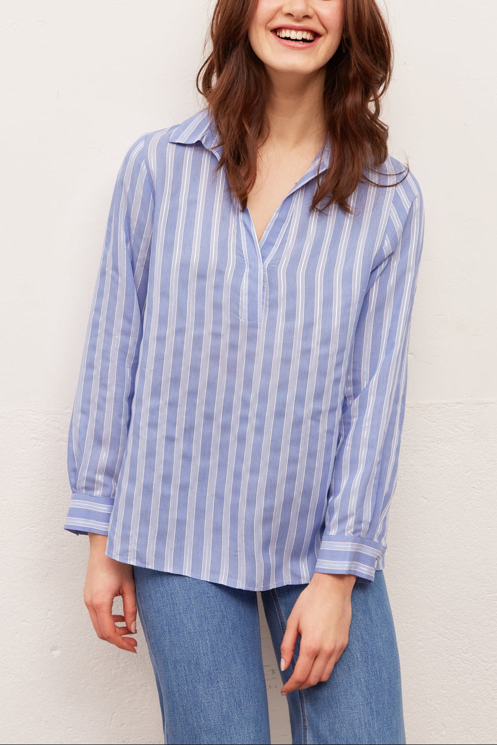 NATACHA - Chemise à rayures en soie mélangée Faume - seconde main