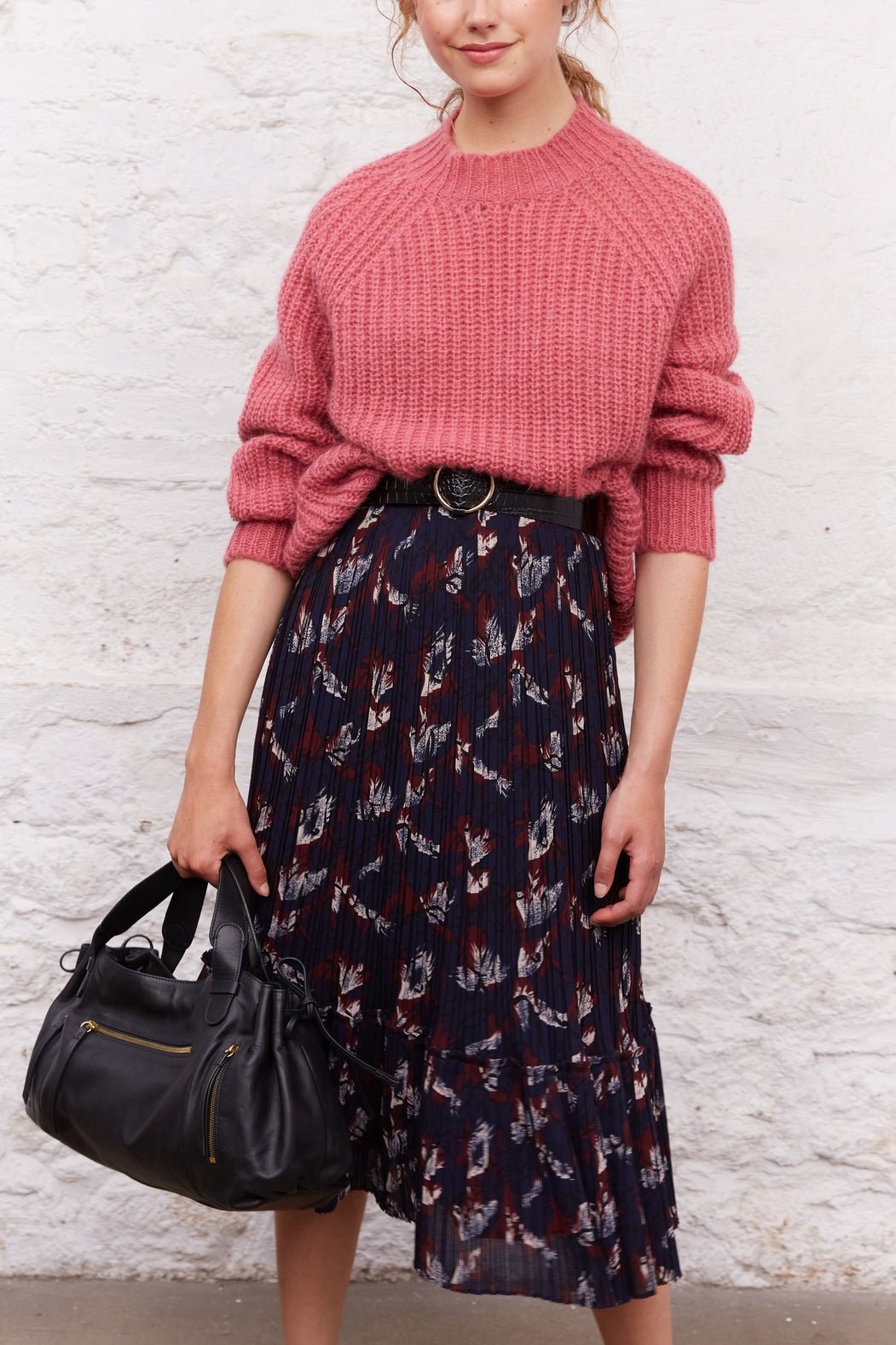 Jupe midi plissé et imprimé - BLANCA Faume - seconde main