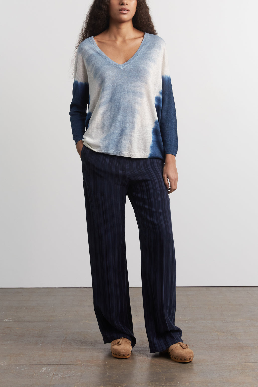 Pull Tie and Dye 100% lin - LARSEN Faume - seconde main