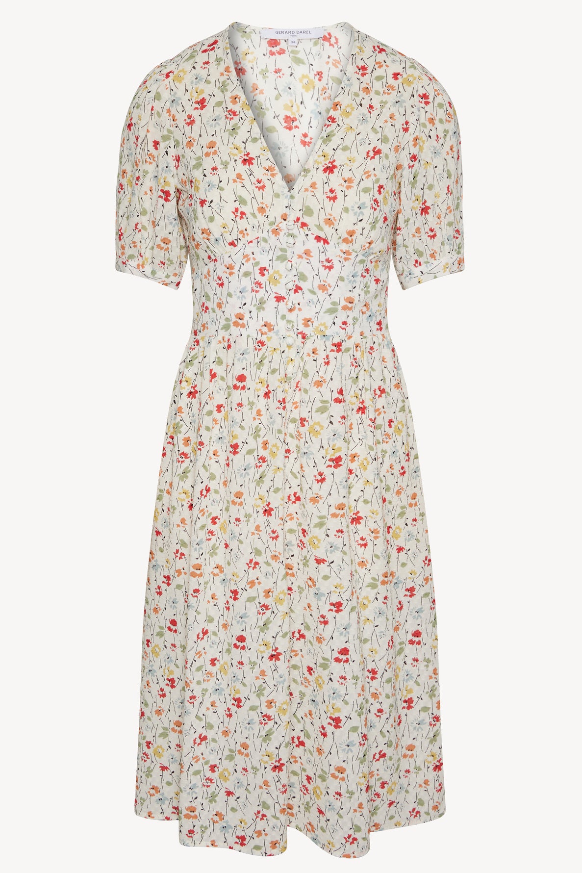 Robe à motif floral coloré - JUSTINA Faume - seconde main