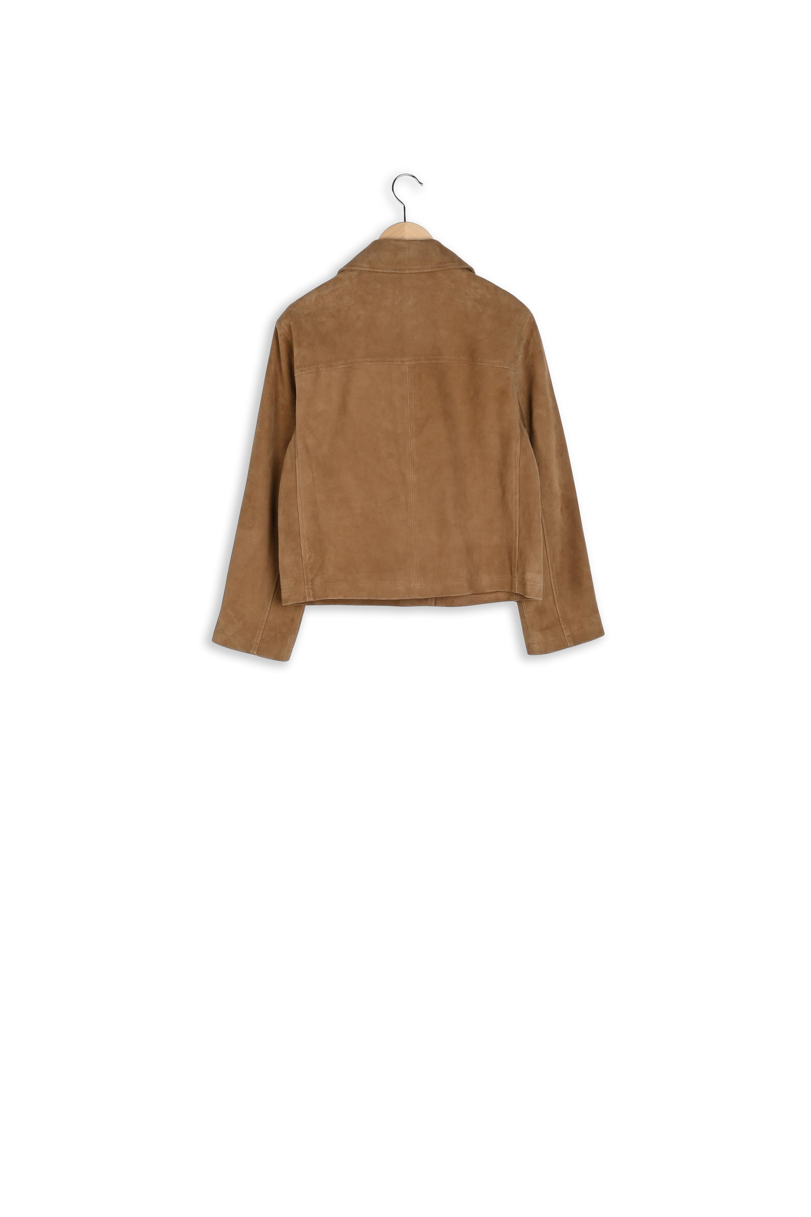 Veste tailleur en cuir velours - JASMINE Faume - seconde main