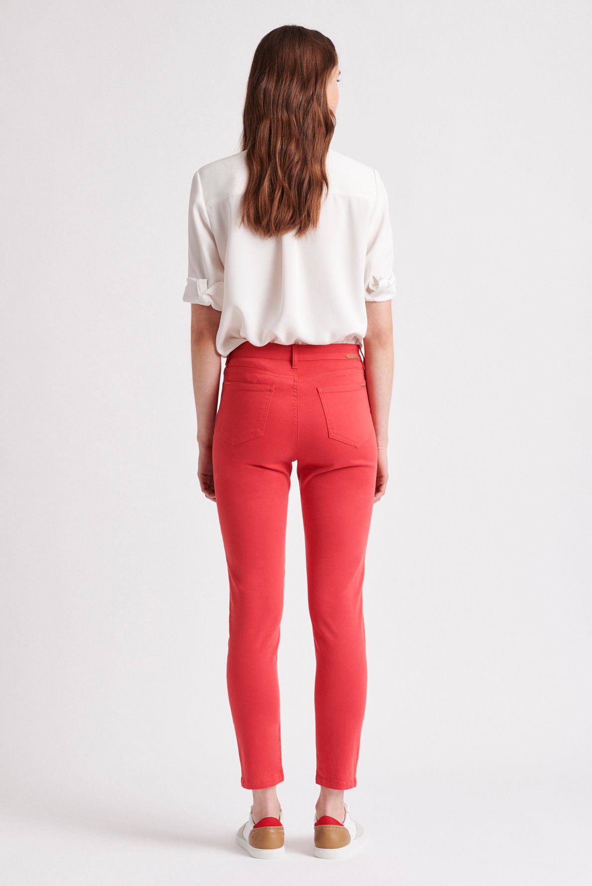 MYRIAM - pantalon slim 7/8 en coton stretch Faume - seconde main