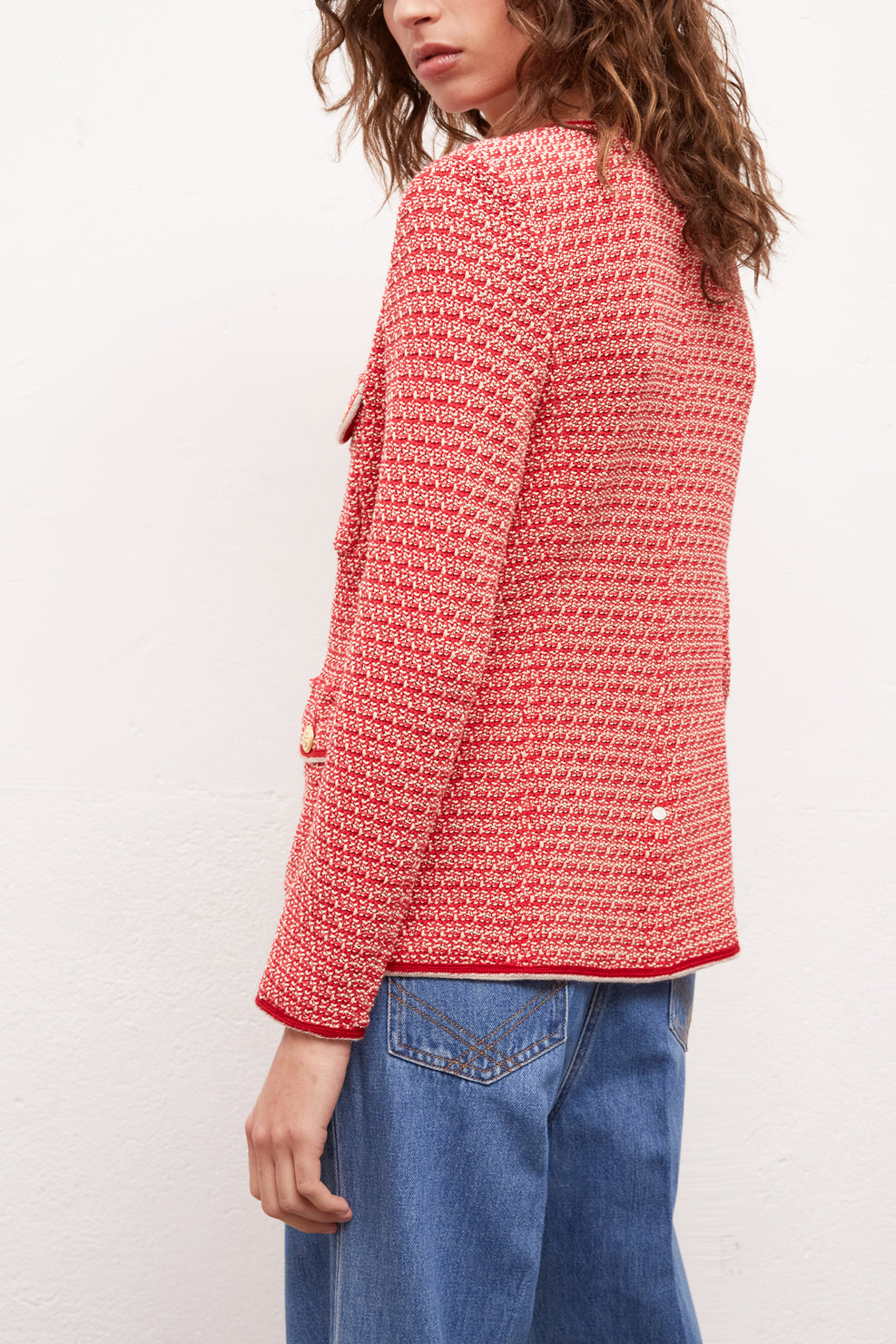 AMADEA - Veste multi-poches en tweed Faume - seconde main