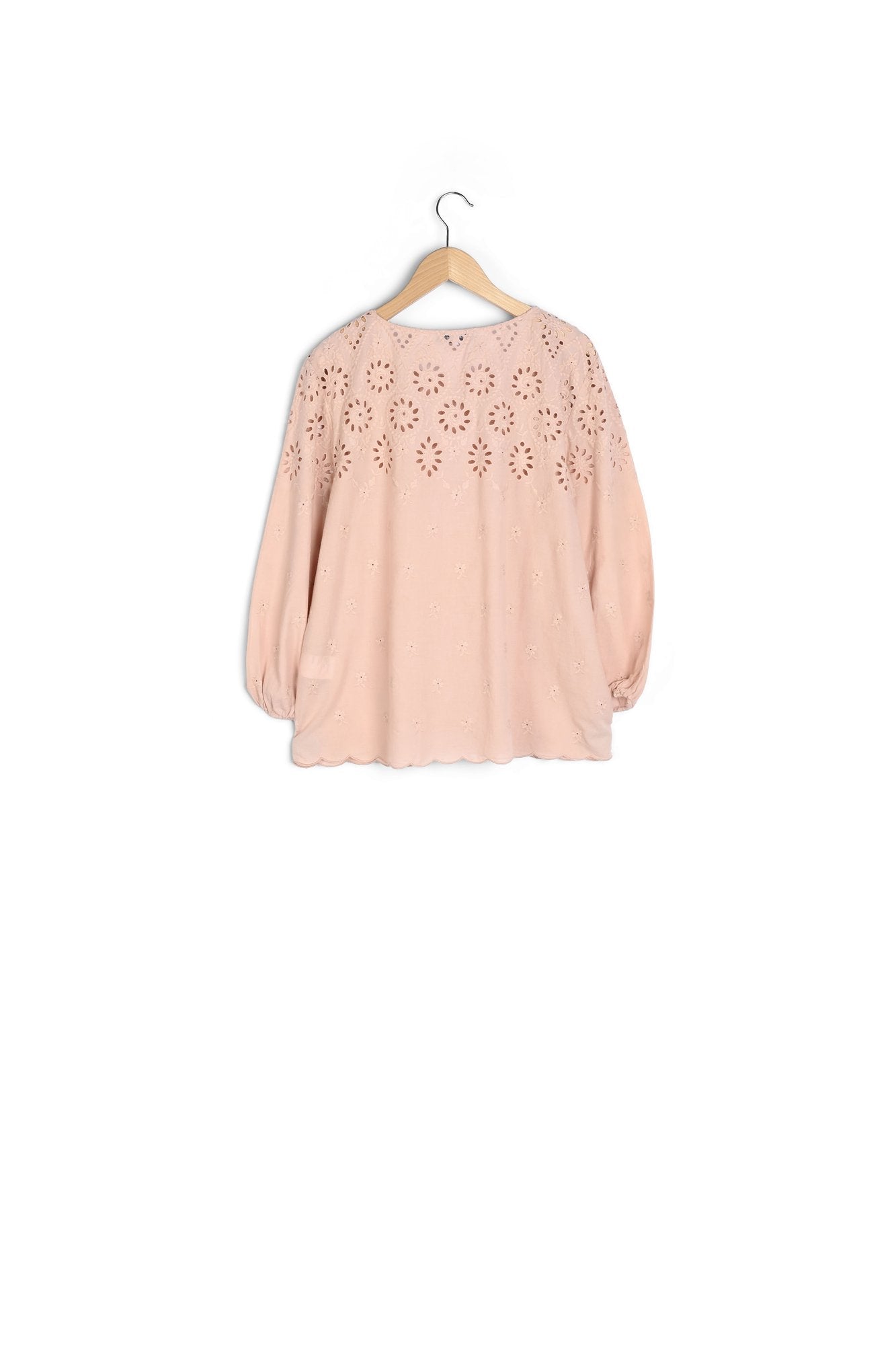 NESSIE - Blouse coton et dentelle anglaise Faume - seconde main