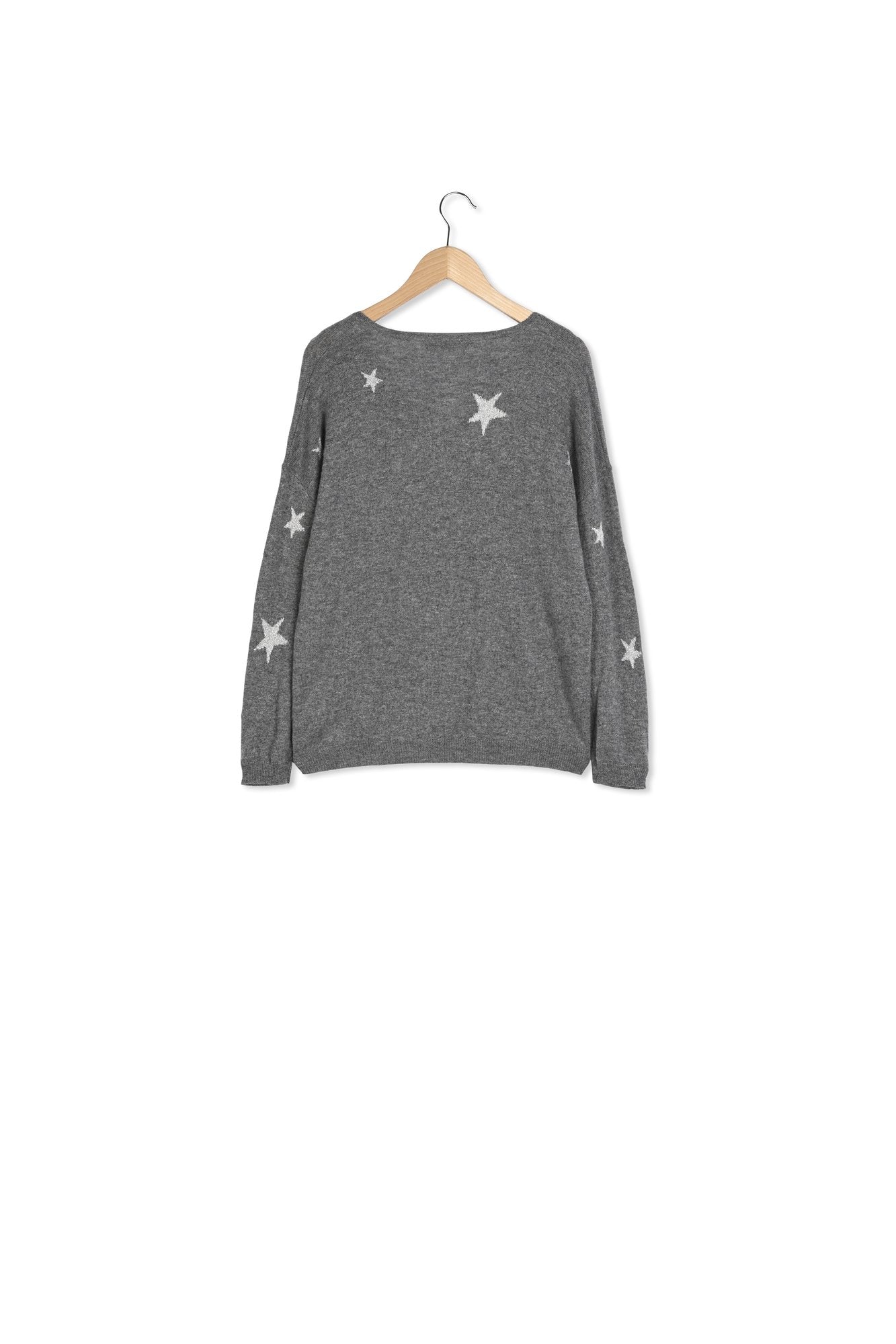 Pull V à étoiles en cachemire - JODELLE Faume - seconde main